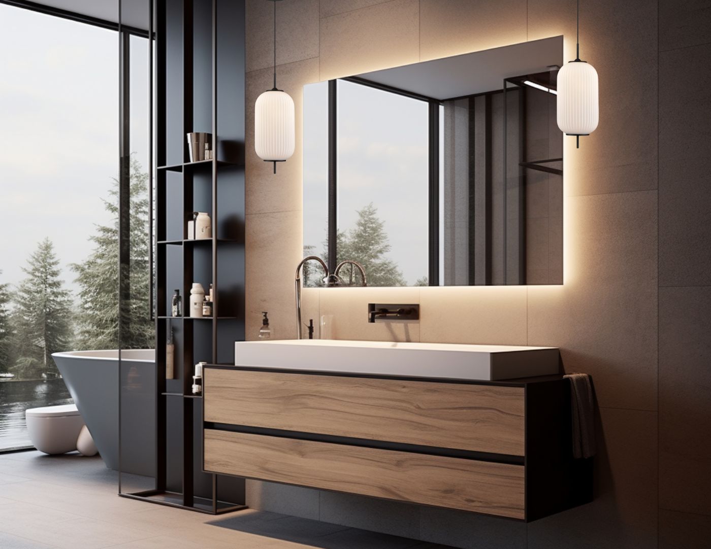 MOUNT-PEARL Suspension simple Graphite - DVP40005GR-RIO | DVI