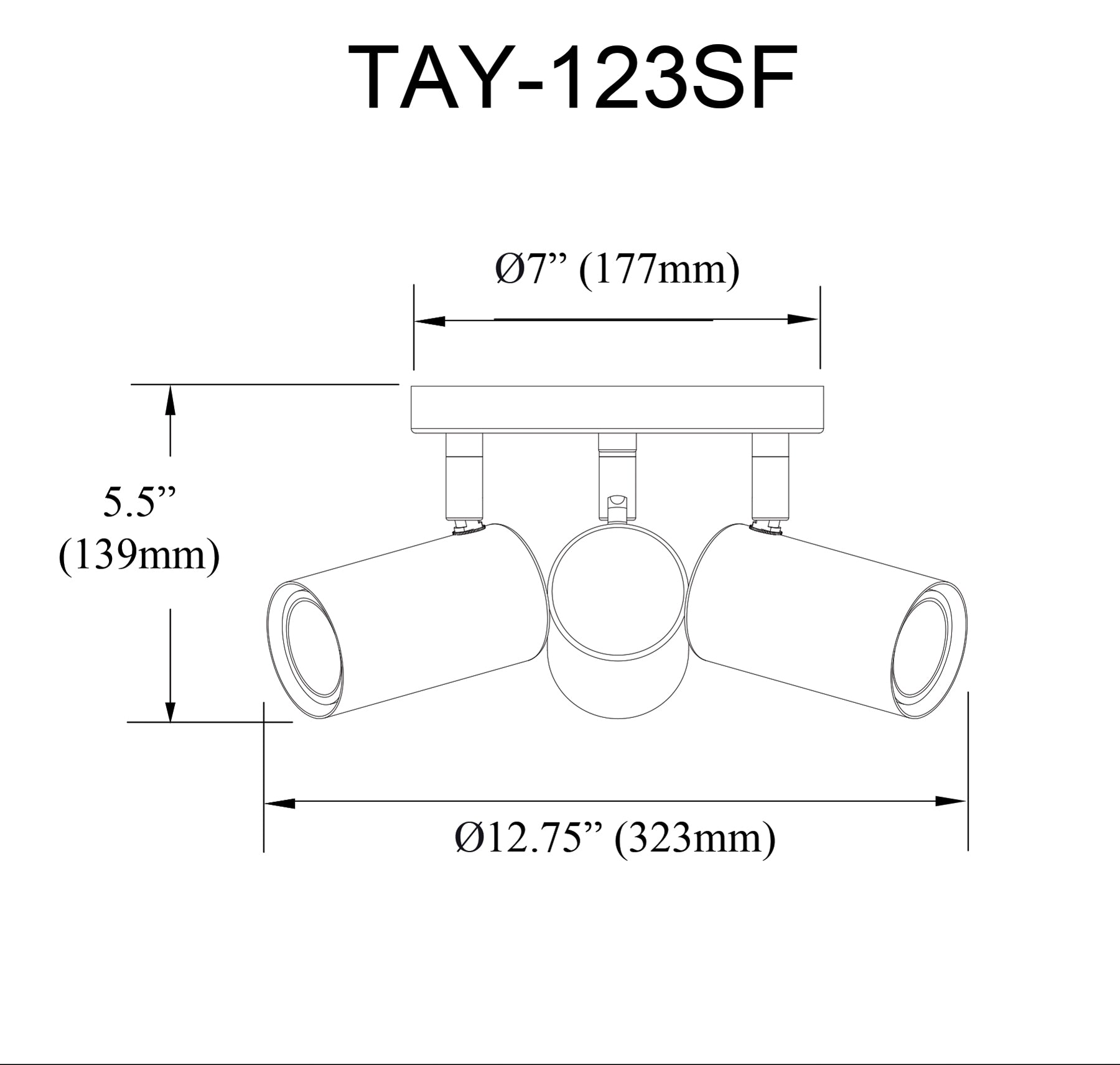 Plafonnier Noir mat | TAYLOR