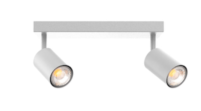 Projecteur double sur rail Blanc |