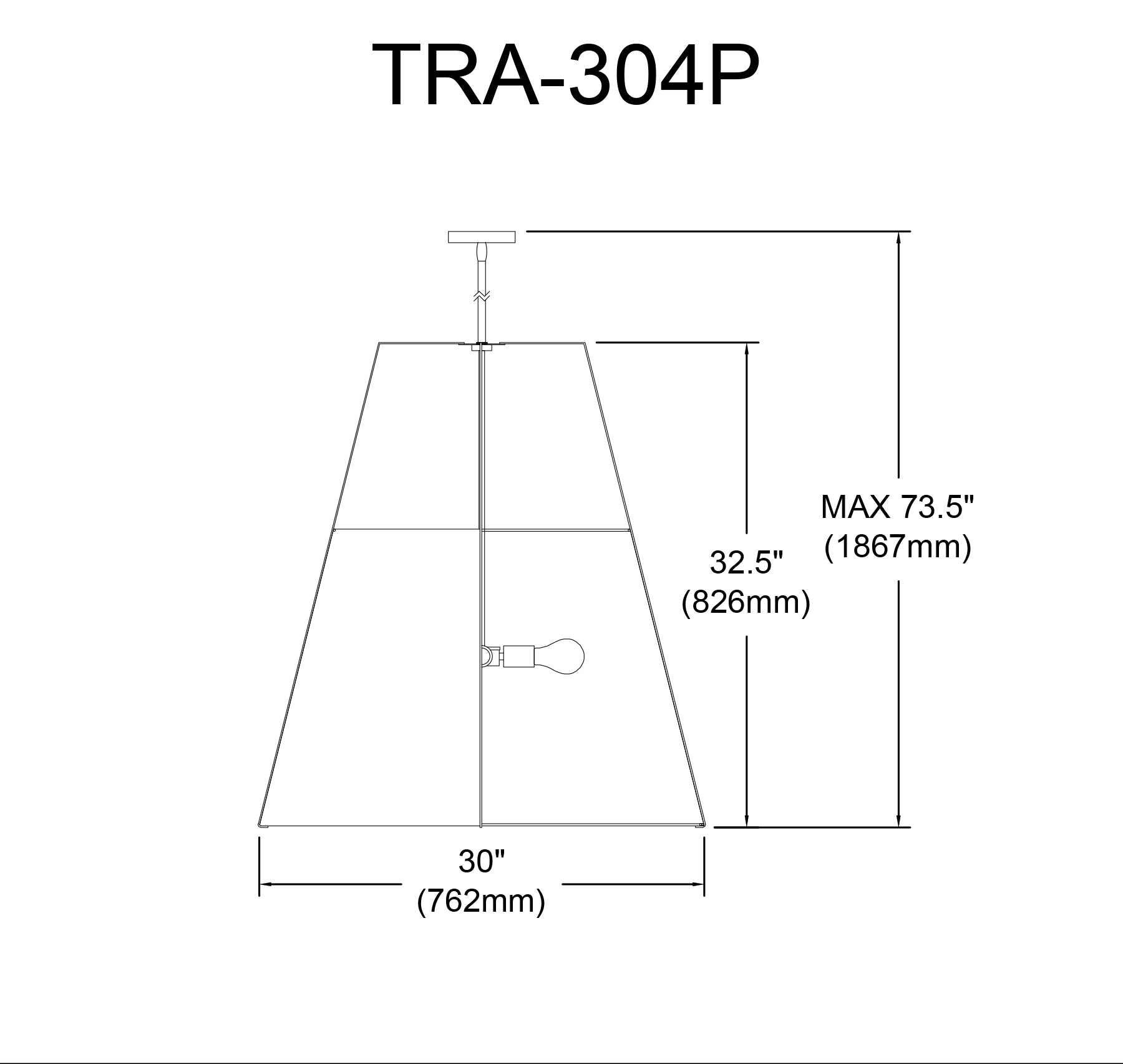 Luminaire suspendu | TRAPEZOID — 30 po