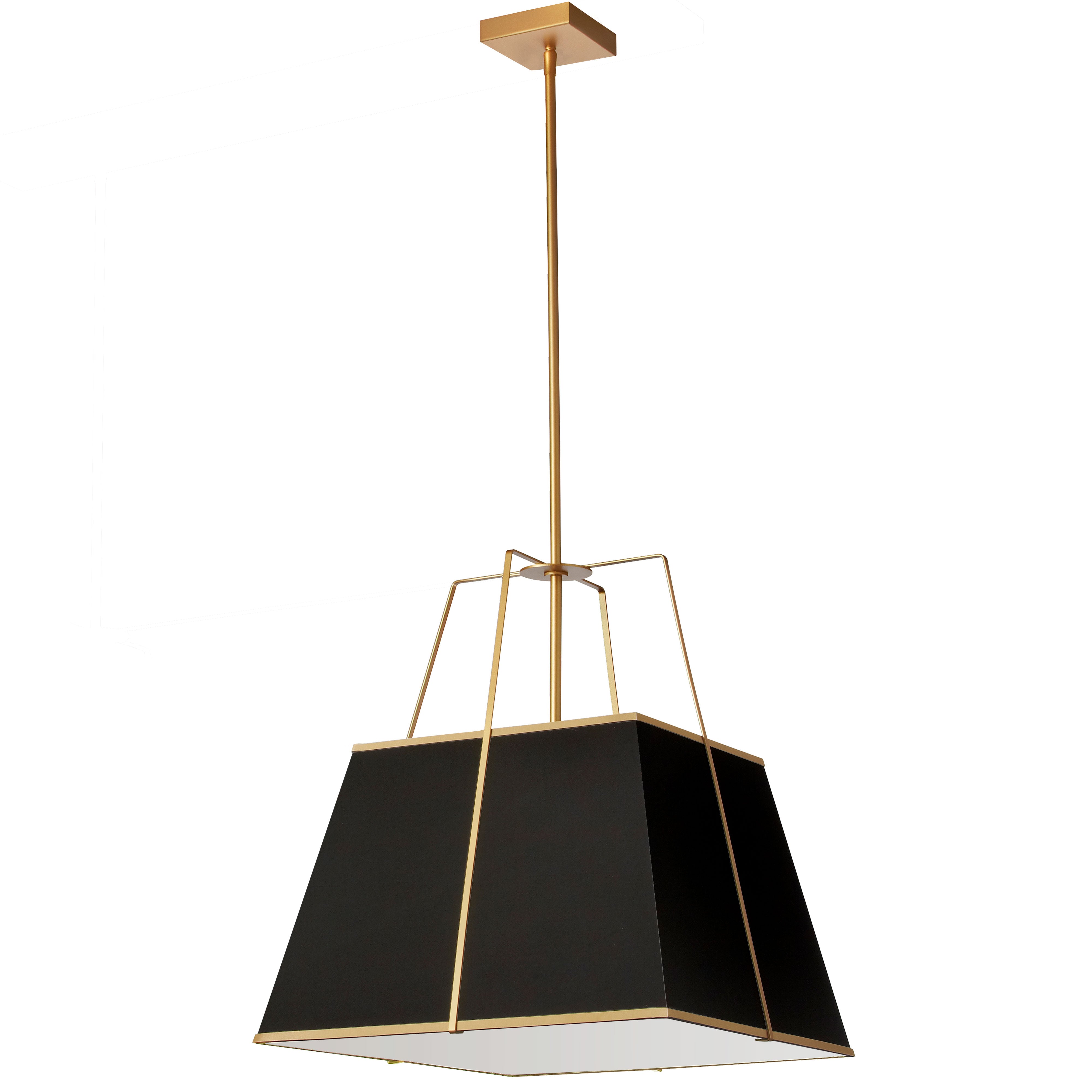 TRAPEZOID Suspension Noir - TRA-181P-GLD-BK | DAINOLITE