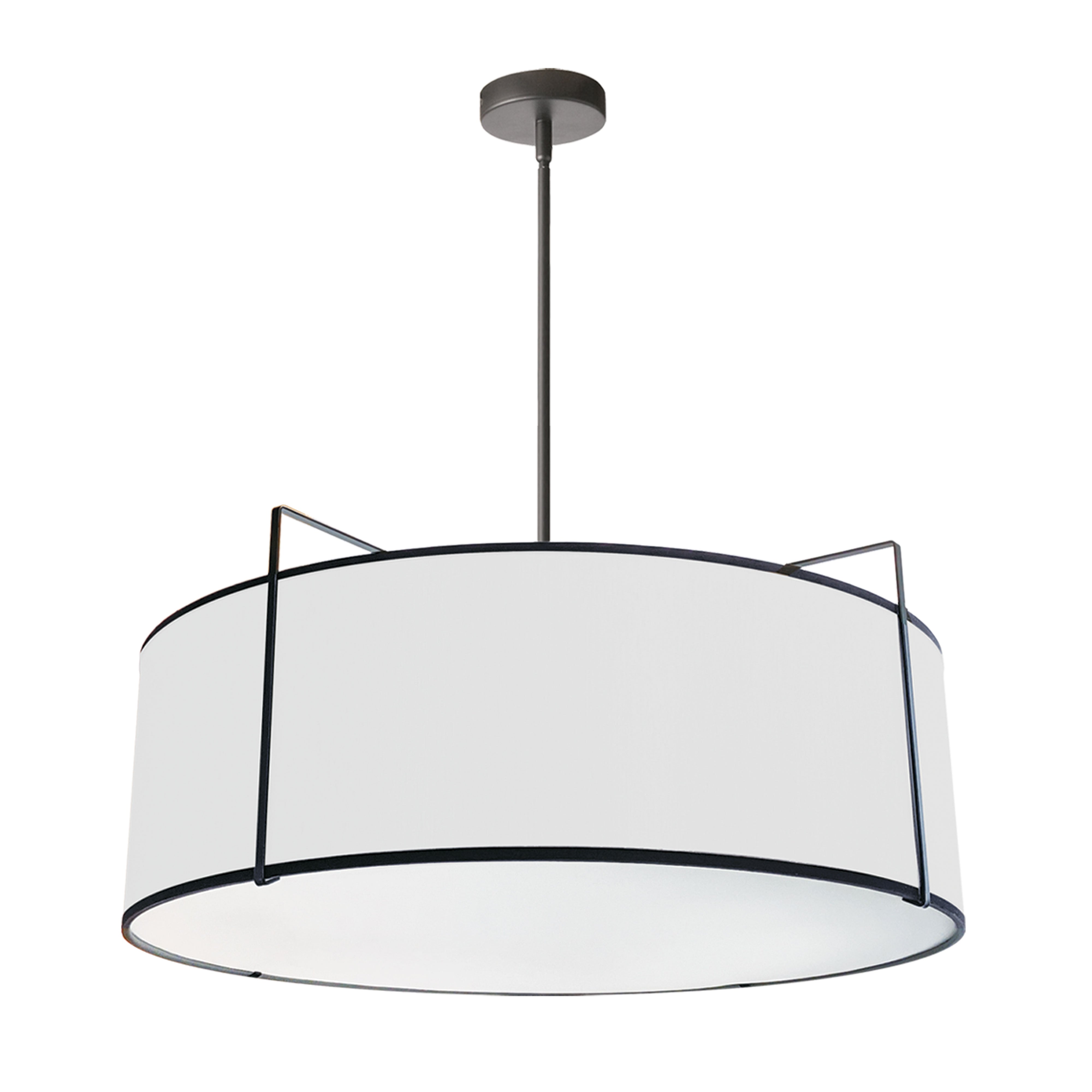 TRAPEZOID Suspension Noir - TRA-244P-BK-WH | DAINOLITE