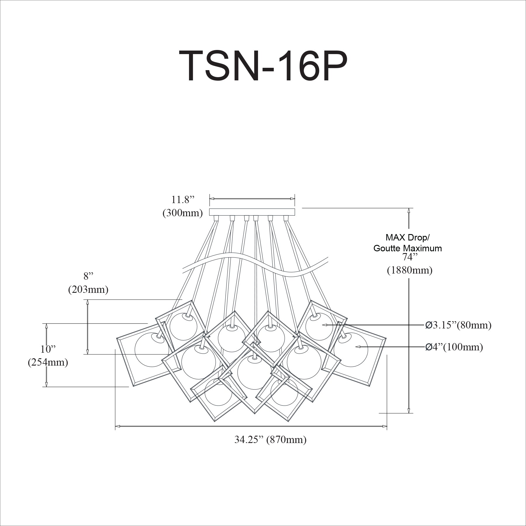 Luminaire suspendu Or | THOMSON