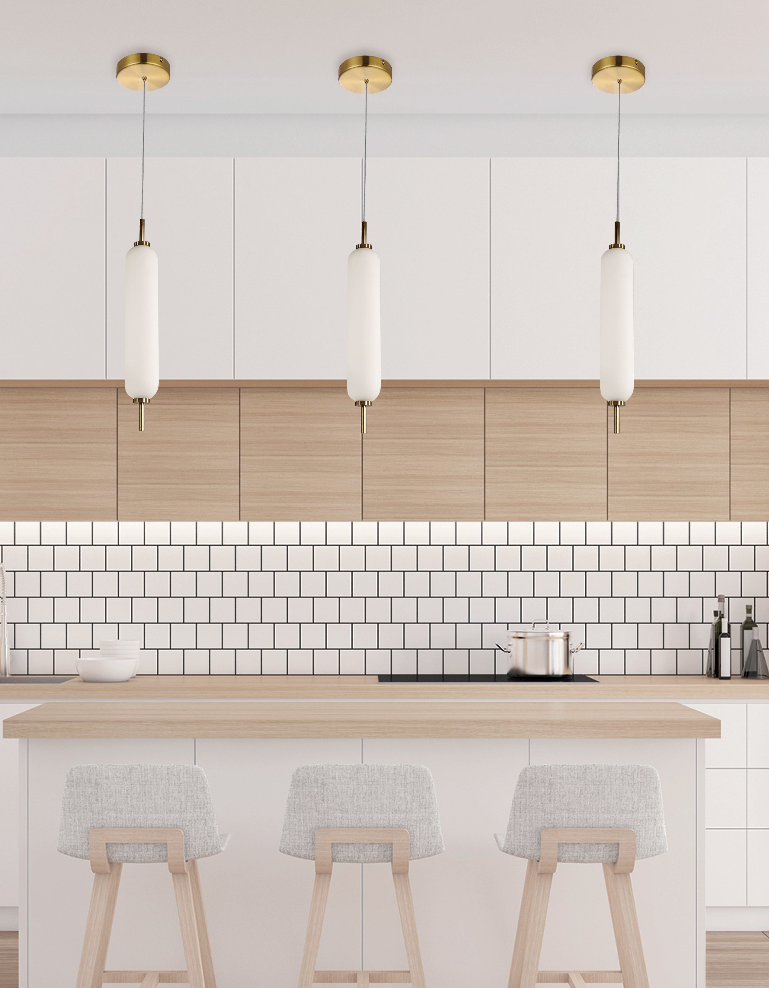 Luminaire suspendu Laiton vieilli | TYPHA