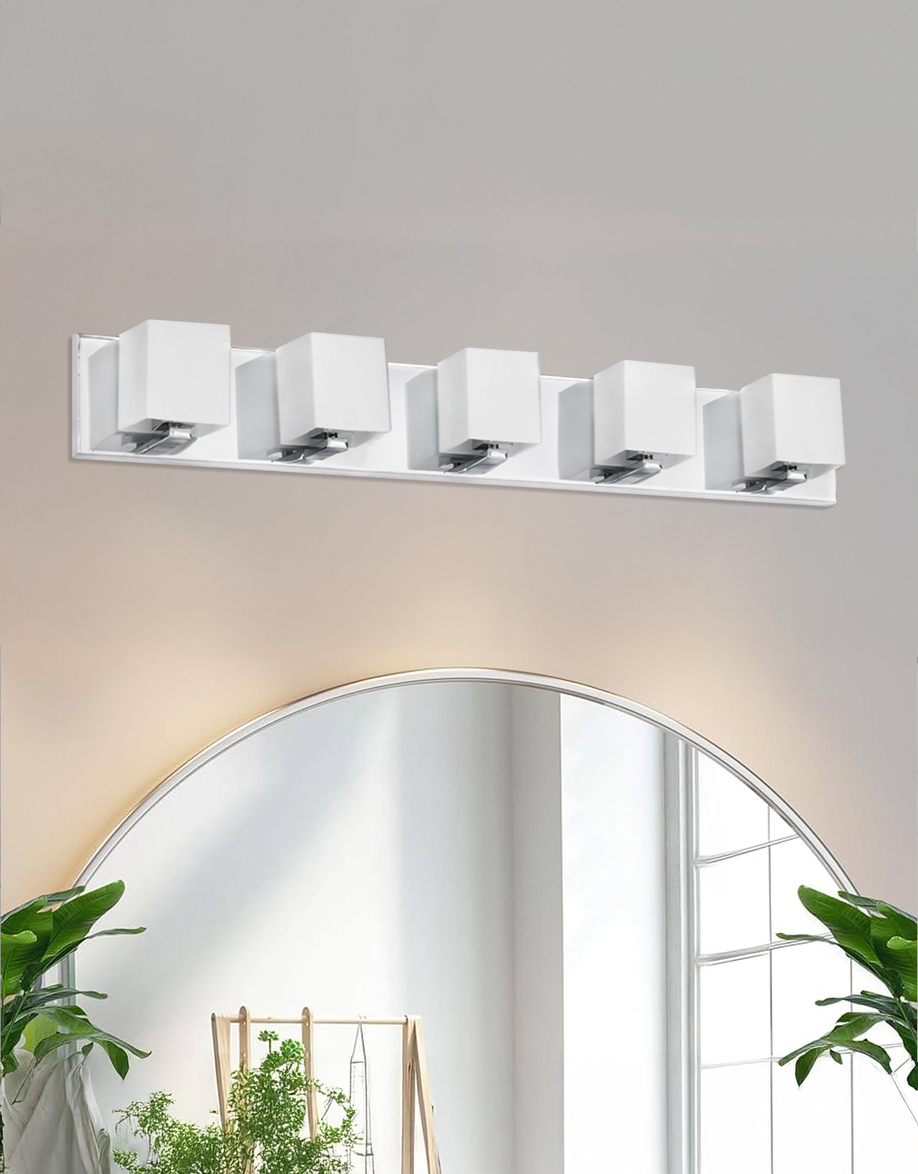 Applique murale Chrome poli — Blanc | VERONA