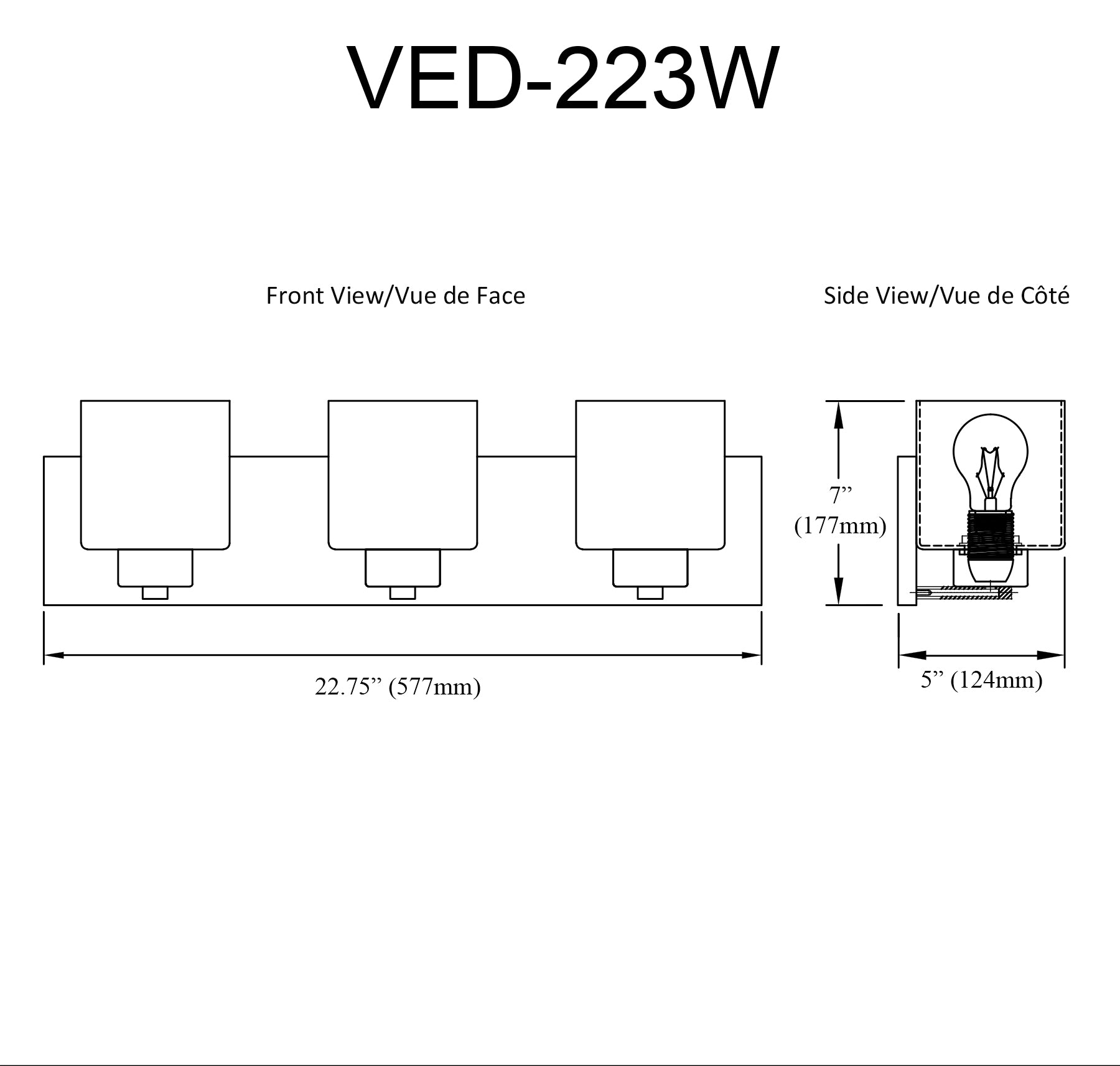 Applique murale | VEDA — 23 po