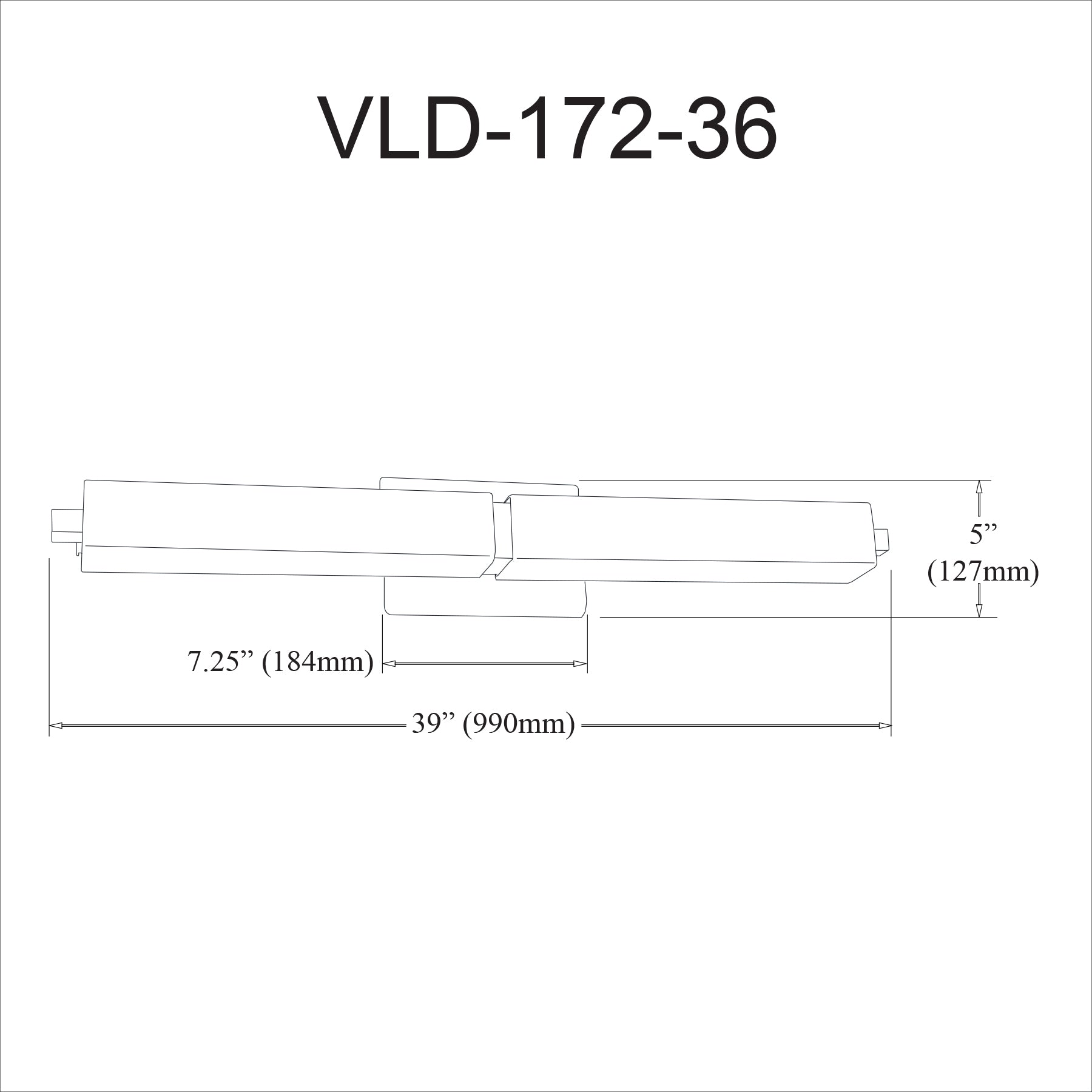 Applique murale Blanc | VLD-172-36 — 39 po