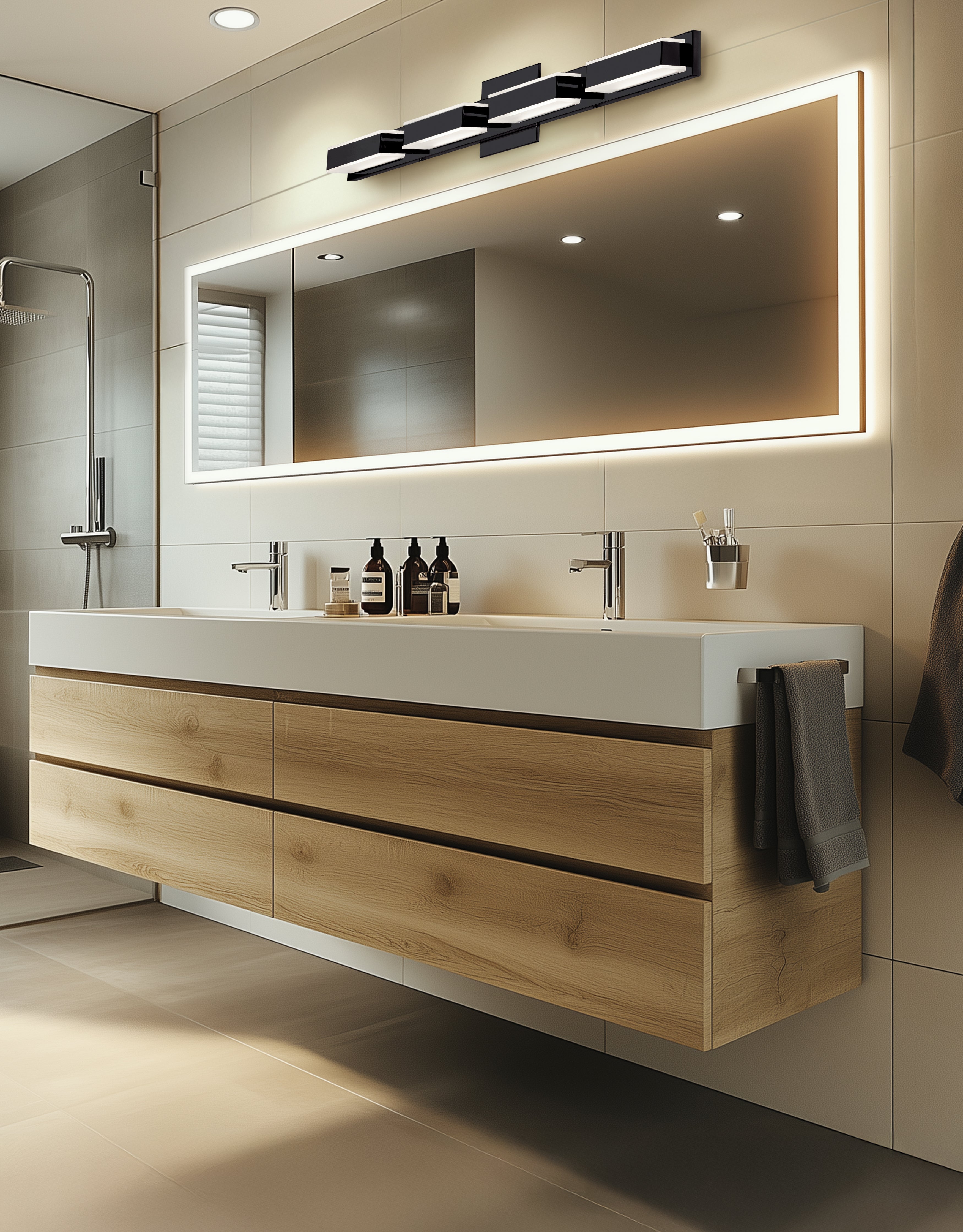 Applique murale Noir | VLD-215-4W