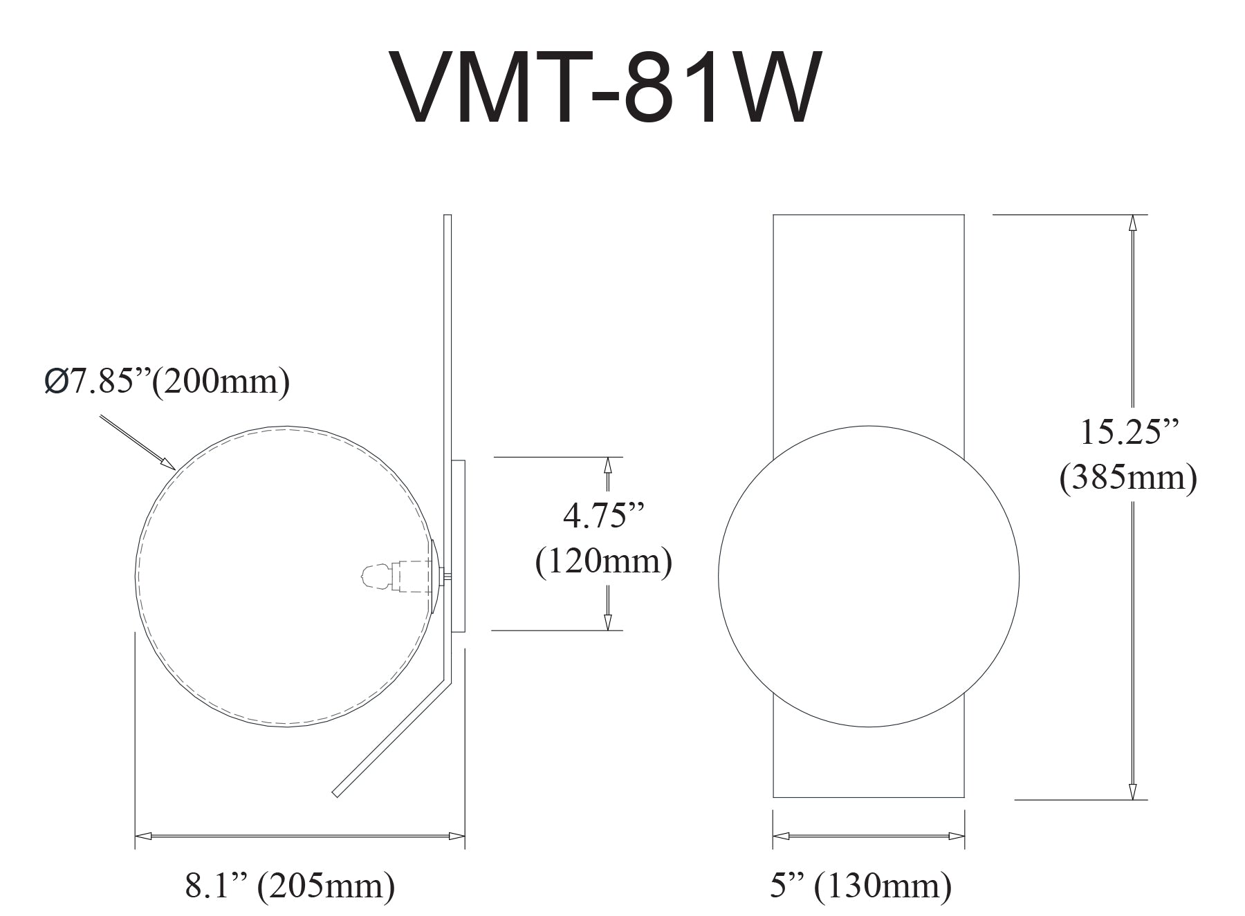 Applique murale | VALEMONT — 8 po