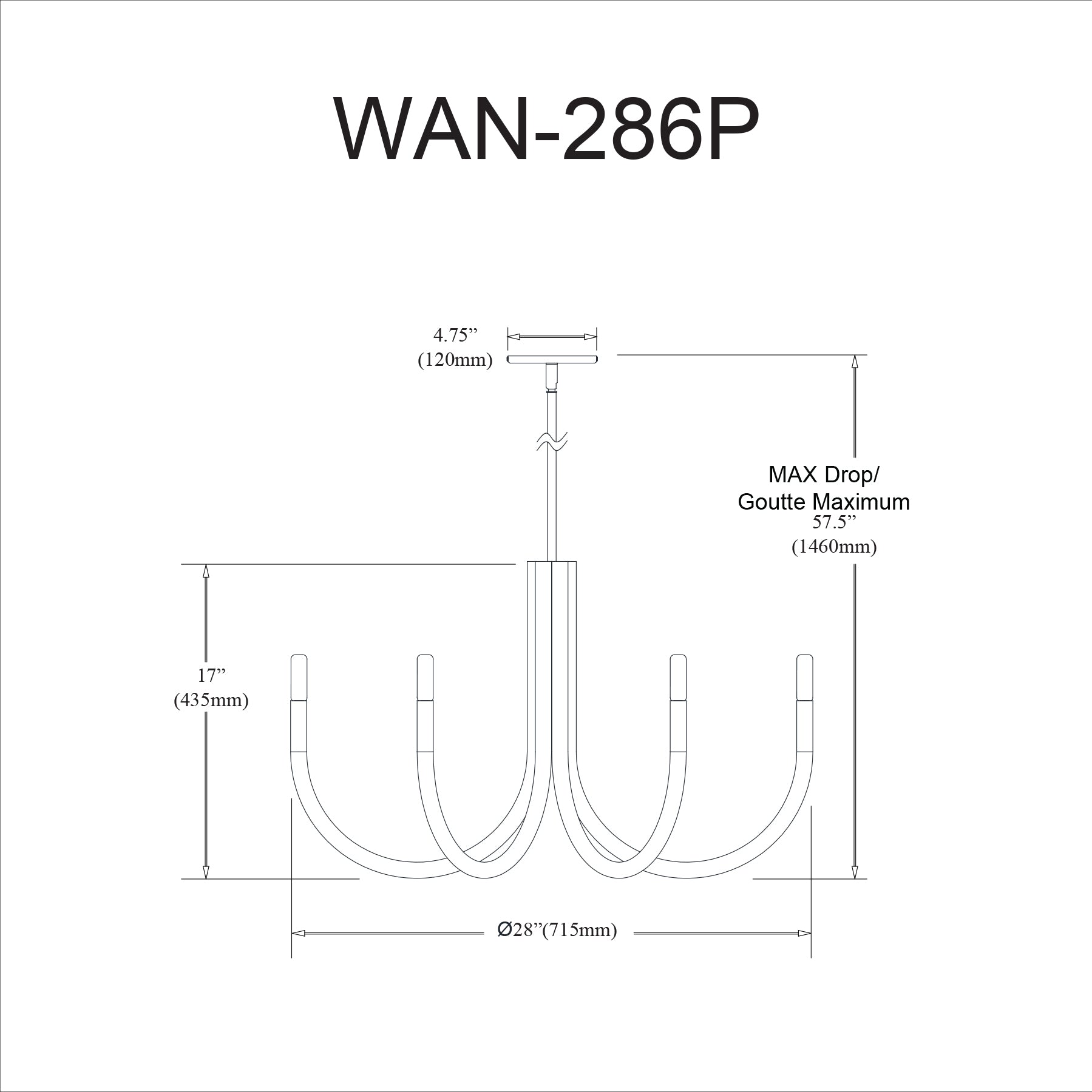 Luminaire suspendu | WAND — 28 po