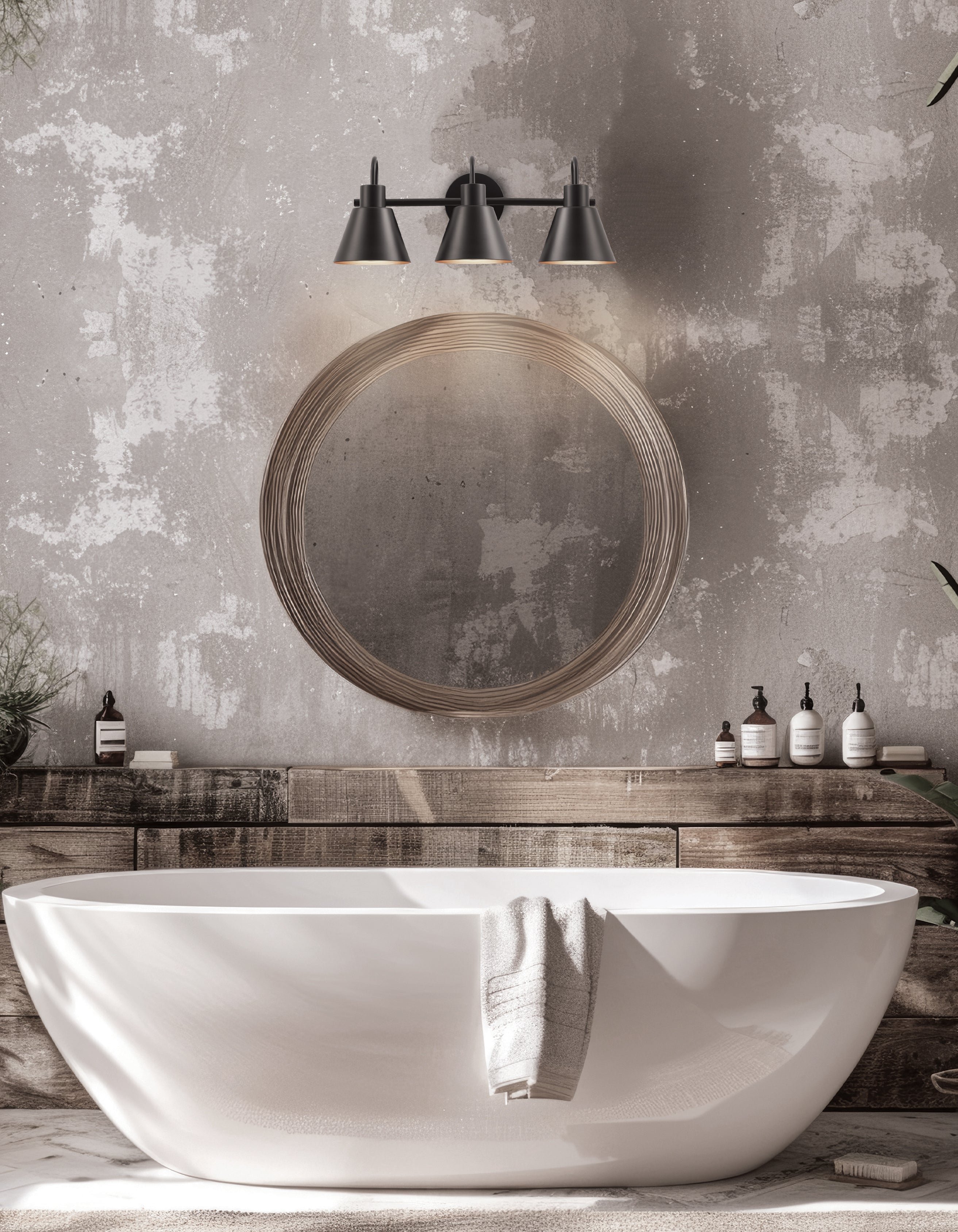 Applique murale Noir | WESTLEY — 22 po