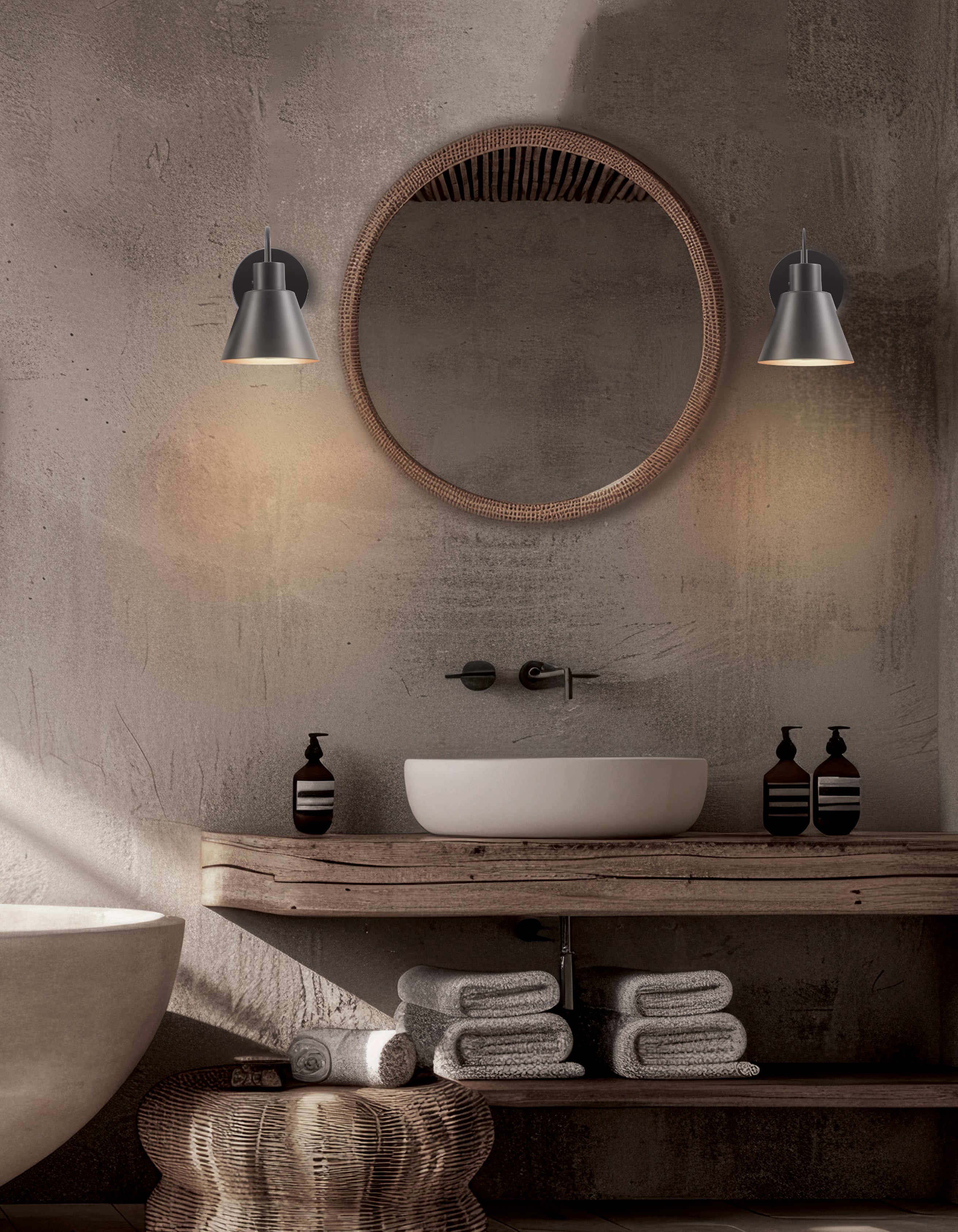 Applique murale Noir | WESTLEY — 6 po