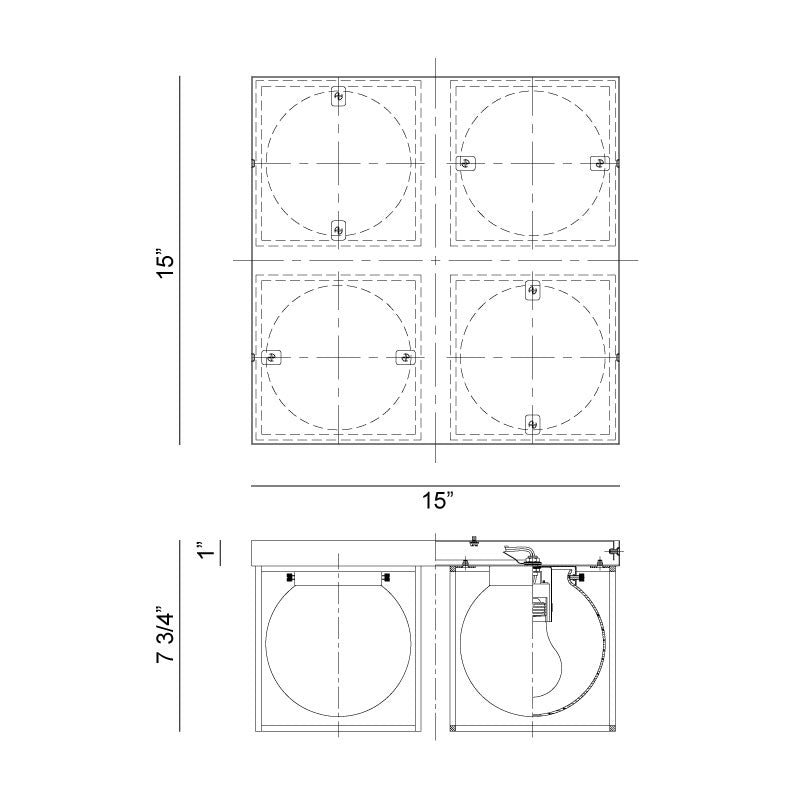 Plafonnier | SQUIRCLE - Laiton