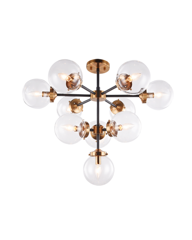 Luminaire suspendu | MARU - Laiton — Abat-jour fermé