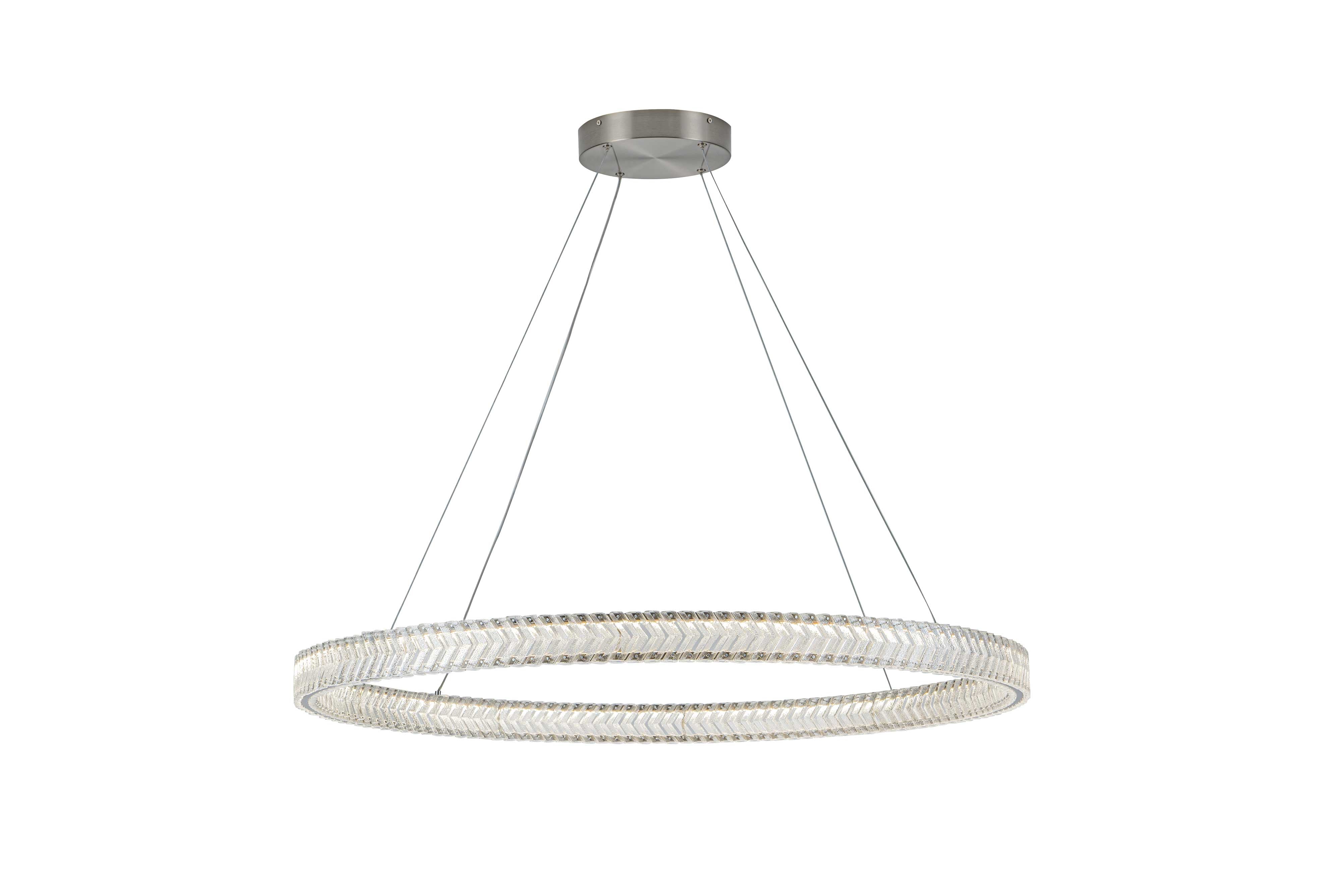 Luminaire suspendu Nickel brossé | CHEVRON