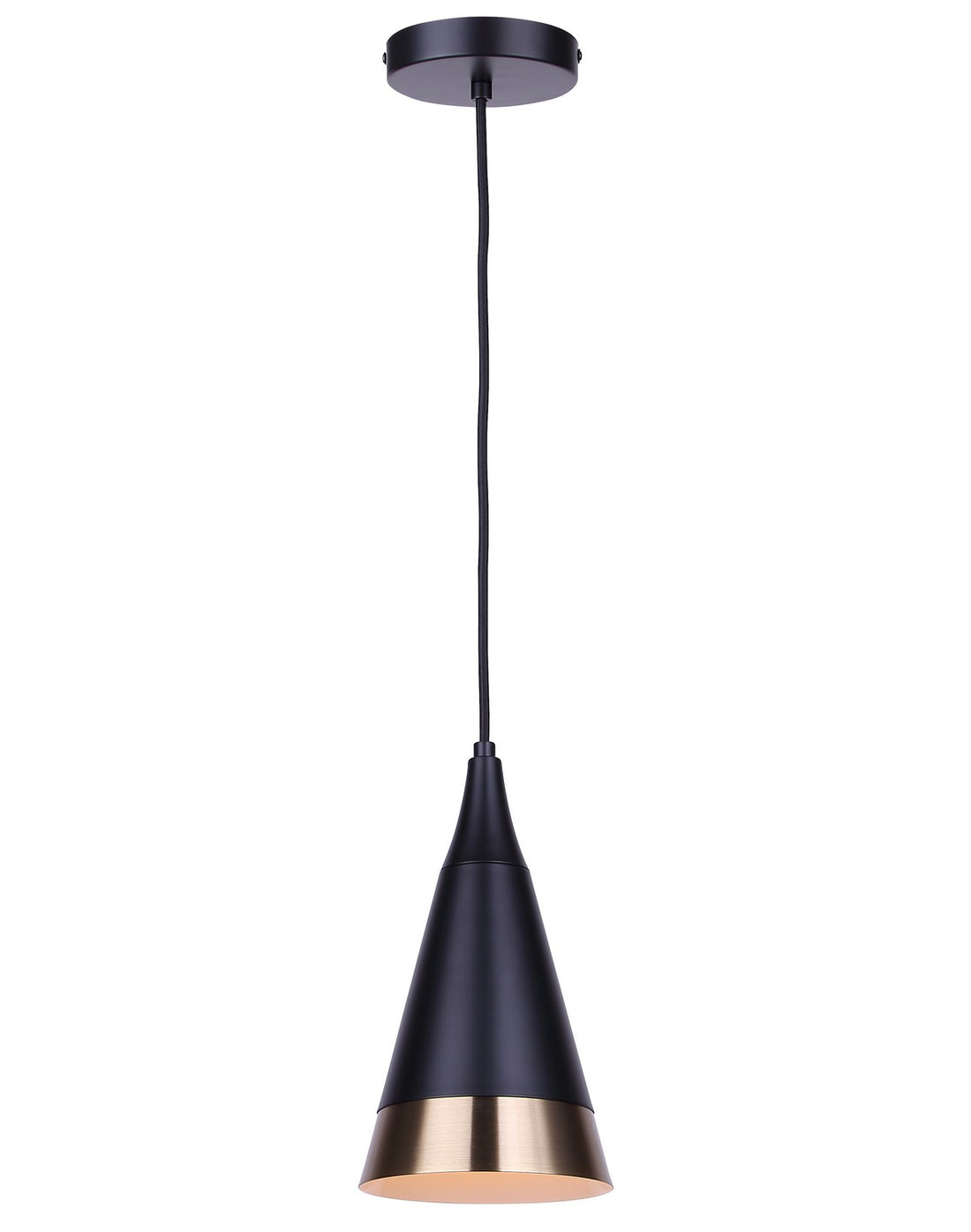 Suspension 1 lumière | Noire