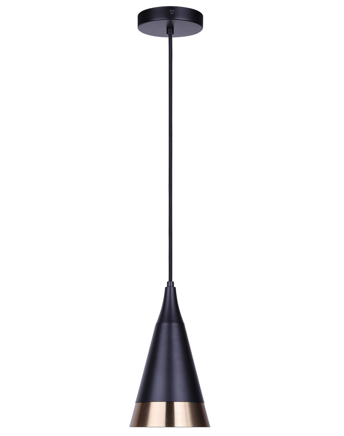 Suspension 1 lumière | Noire