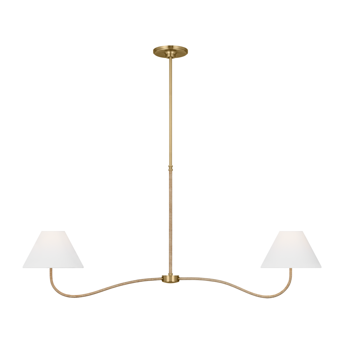 Lustre linéaire grand format Laiton | LAGUNA