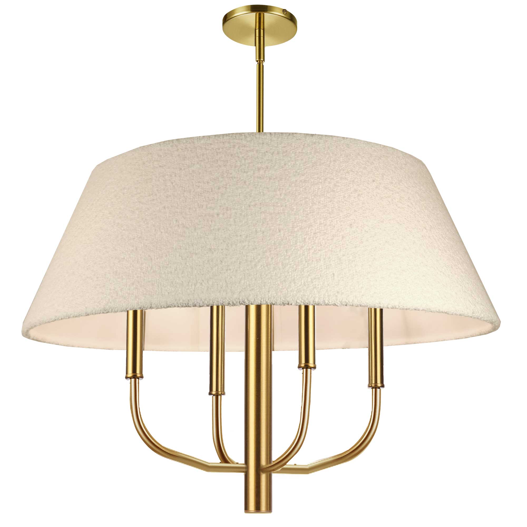 Luminaire suspendu Laiton vieilli et blanc | DALIA