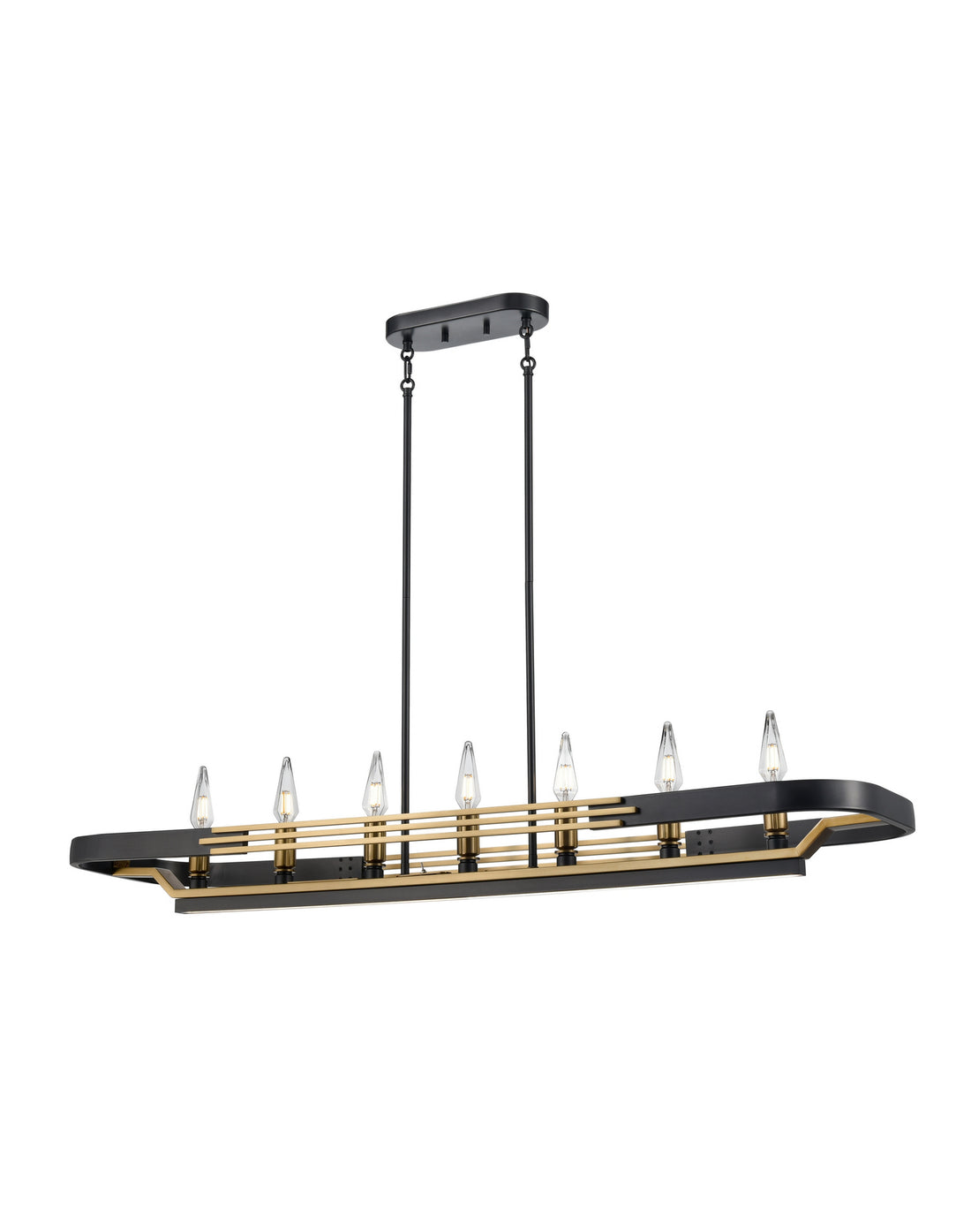 Suspension linéaire 7 lumières | Aletheia Hybrid Cct