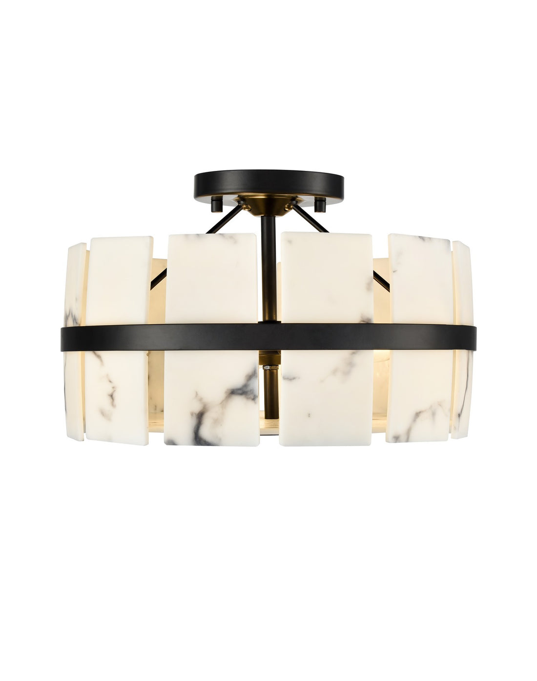 Semi-plafonnier 3 lumières | Luna Alabaster