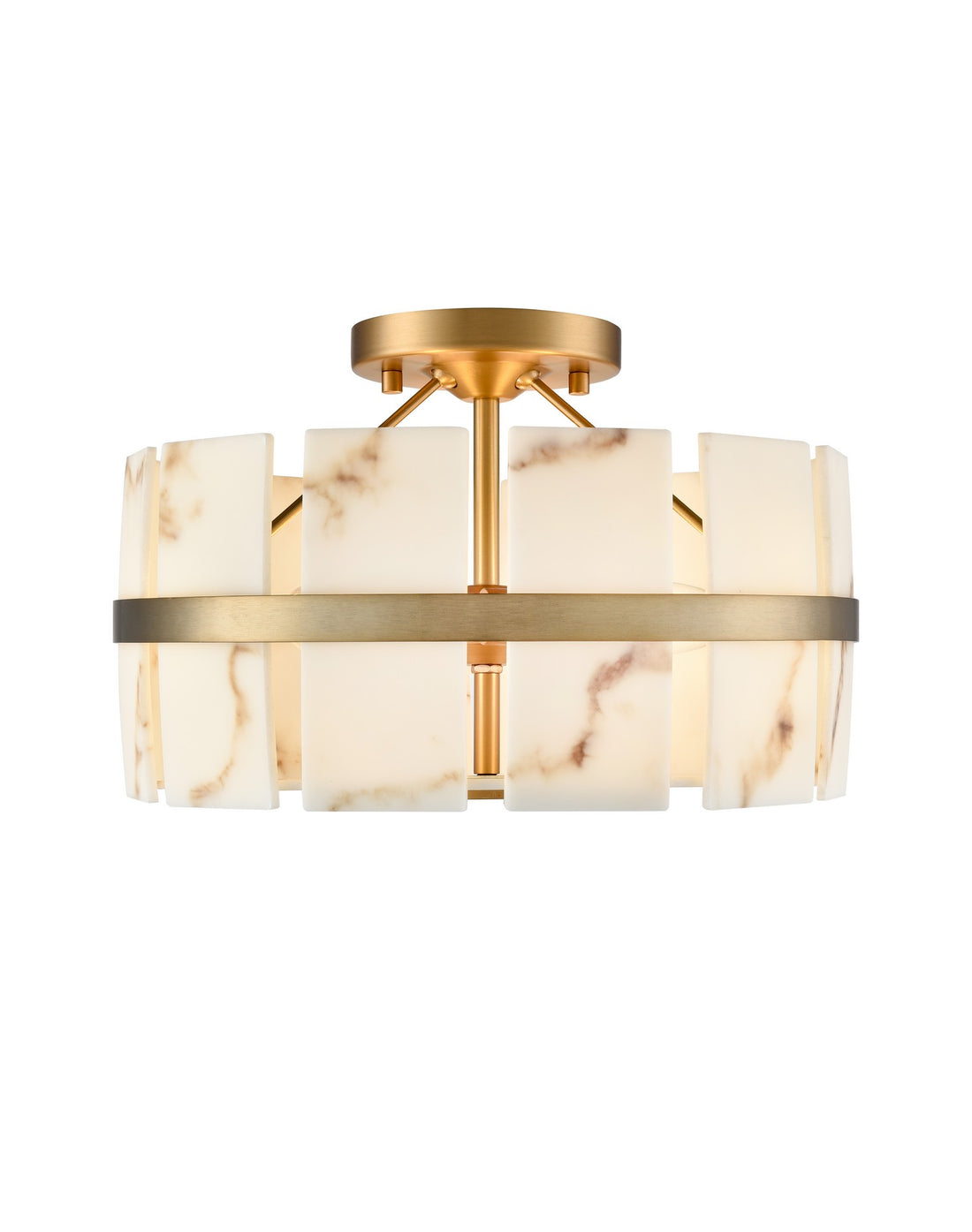 Semi-plafonnier 3 lumières | Luna Alabaster