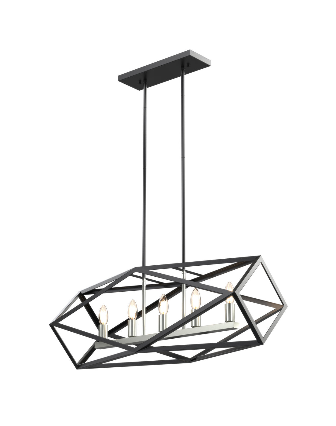 Suspension linéaire 5 lumières | Polygon