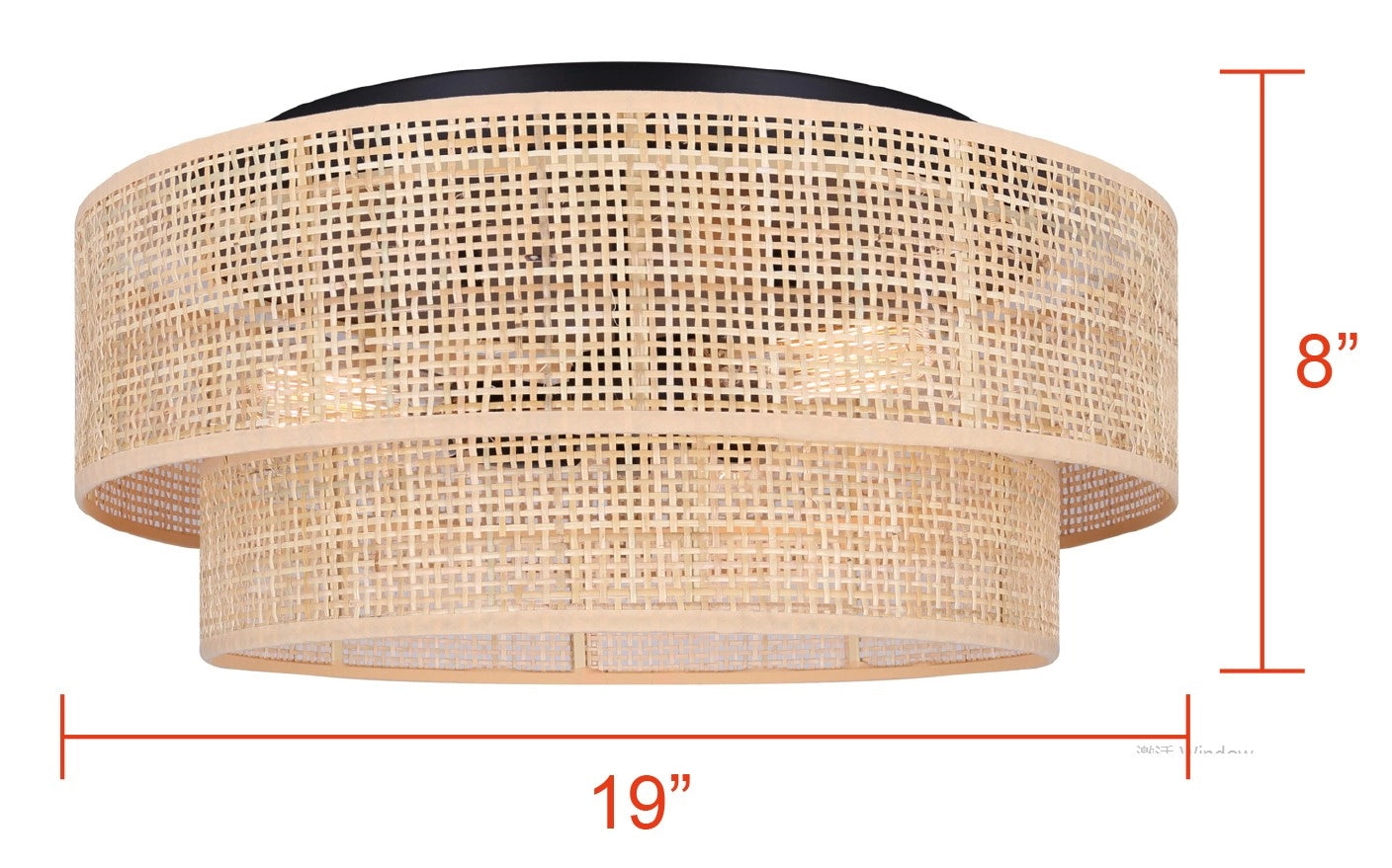 BELLAMY Plafonnier Noir - IFM1149A19NBK | CANARM
