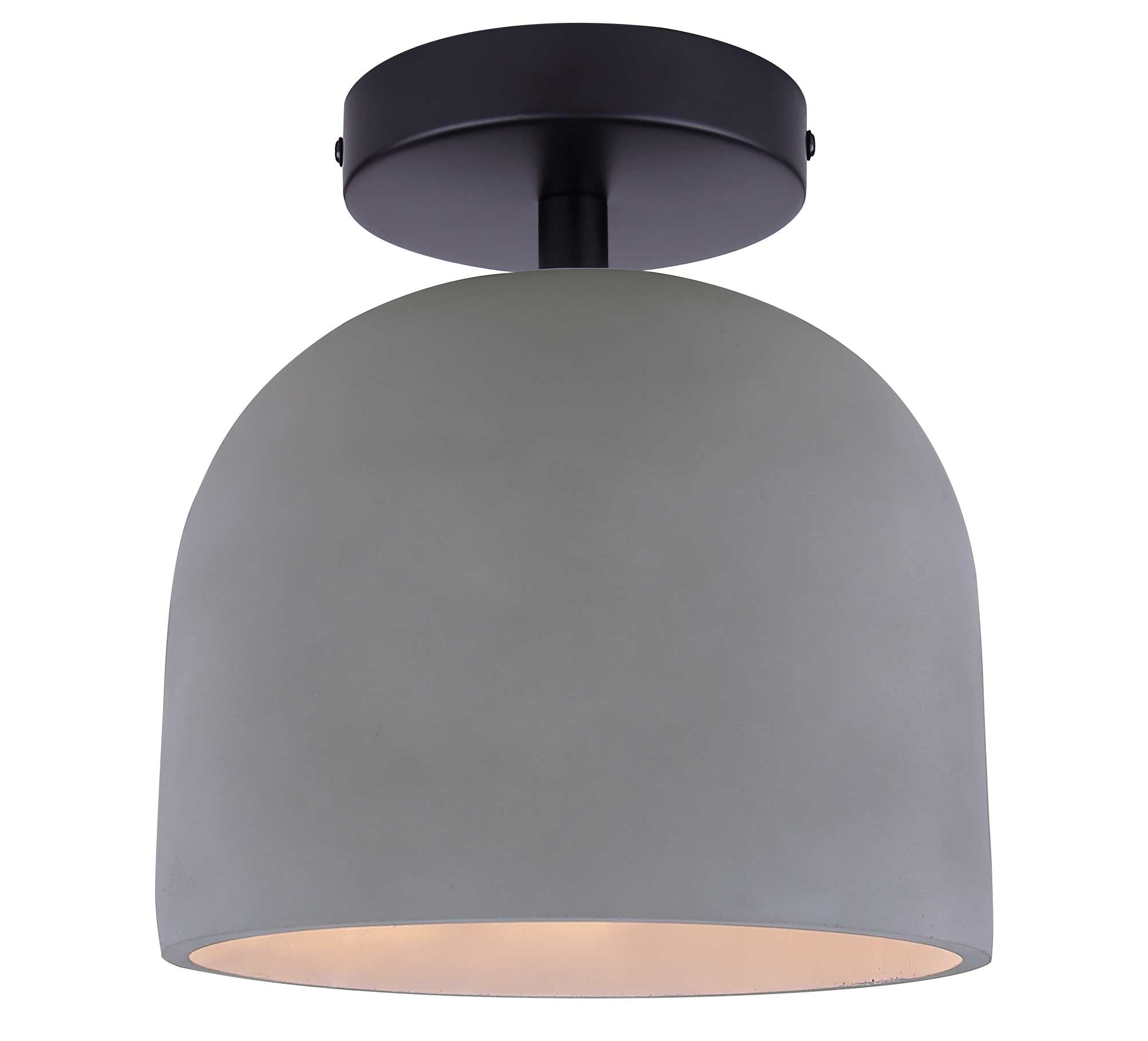 Plafonnier Noir mat et ciment gris | JACK
