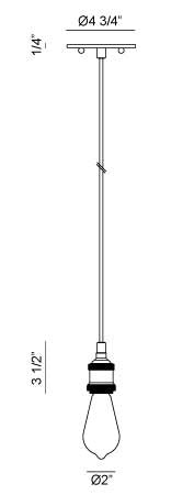 Suspension 1 lumière | BULSTRODE'S WORKSHOP