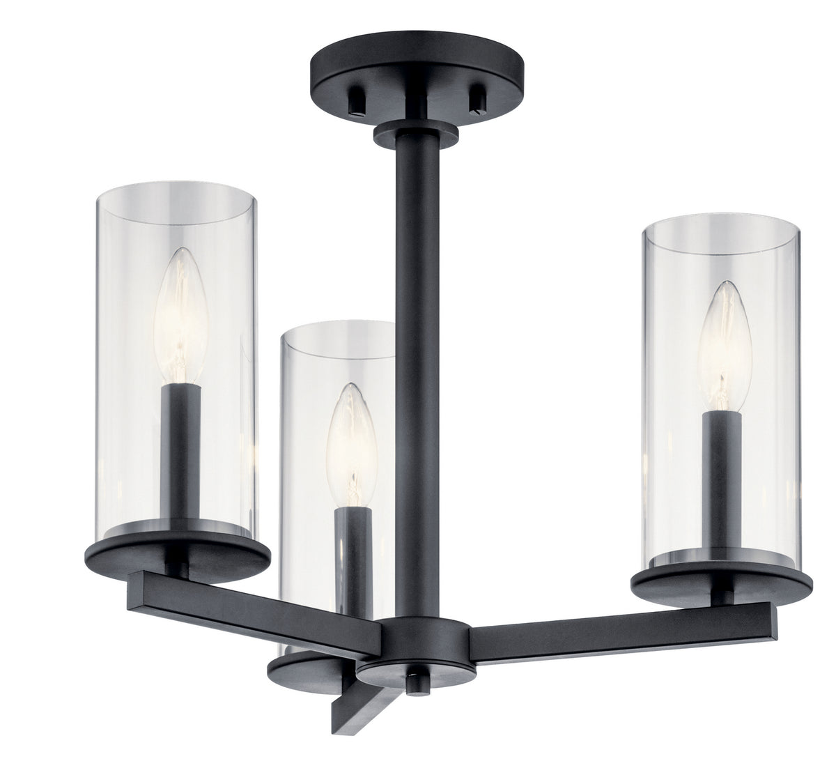 Lustre ou semi-plafonnier 3 lumières | Crosby