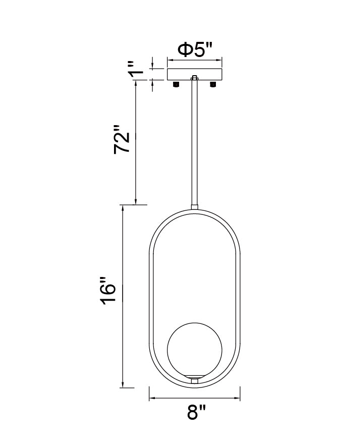 Mini-suspension DEL | Celeste
