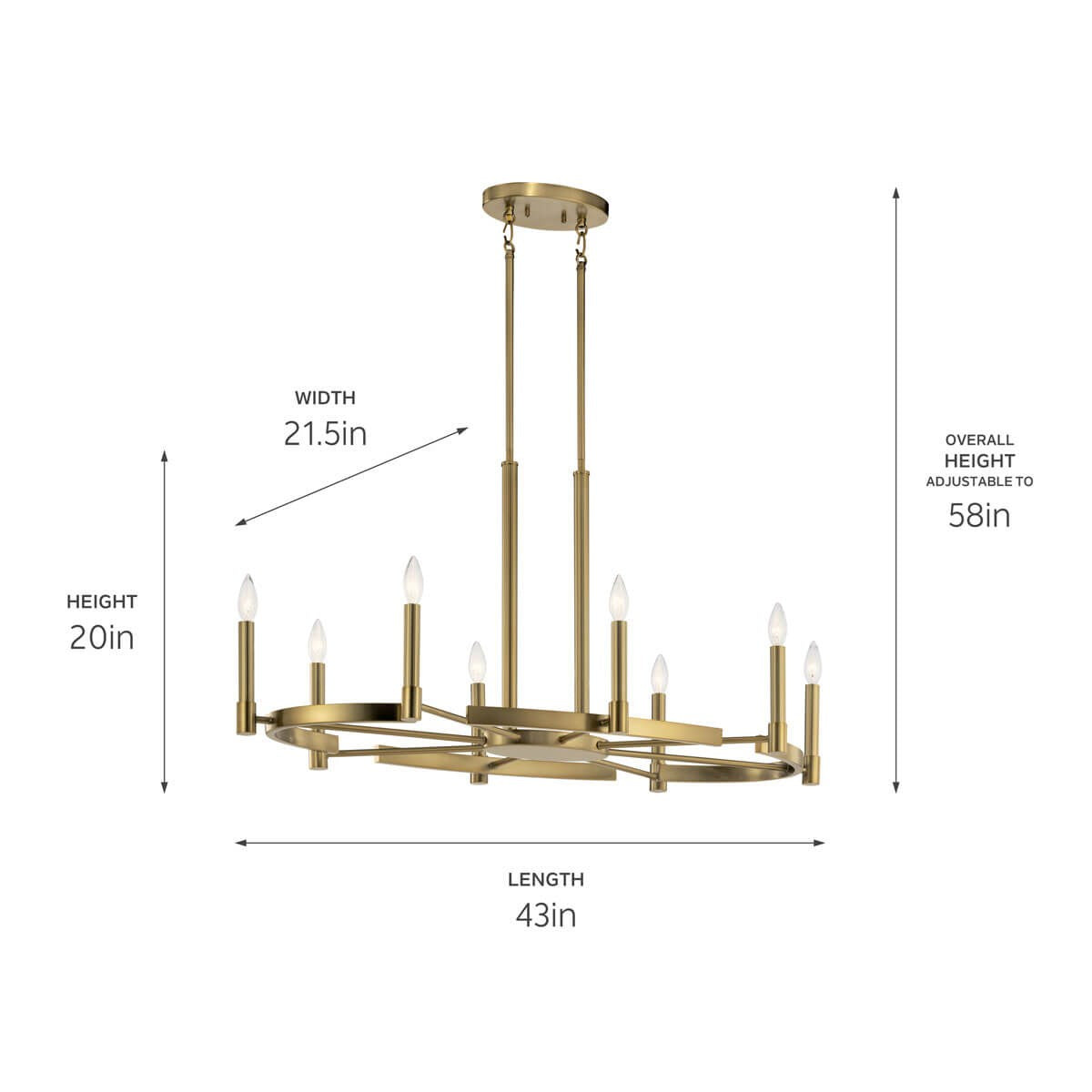 Lustre 8 lumières | Tolani