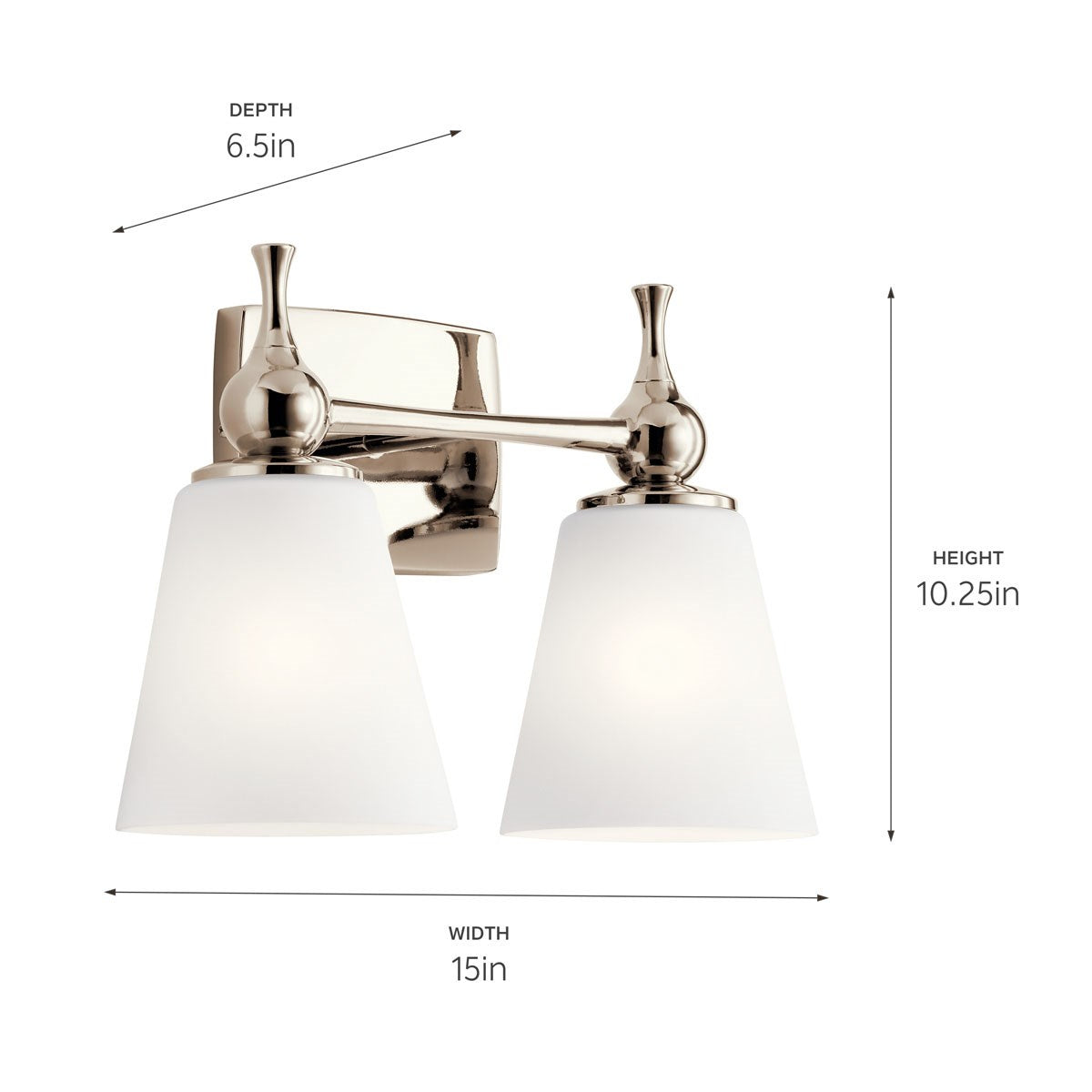 Applique de salle de bain 2 lumières | Cosabella