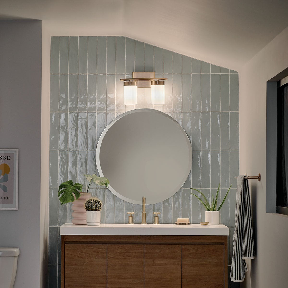 Applique de salle de bain 2 lumières | Ciona