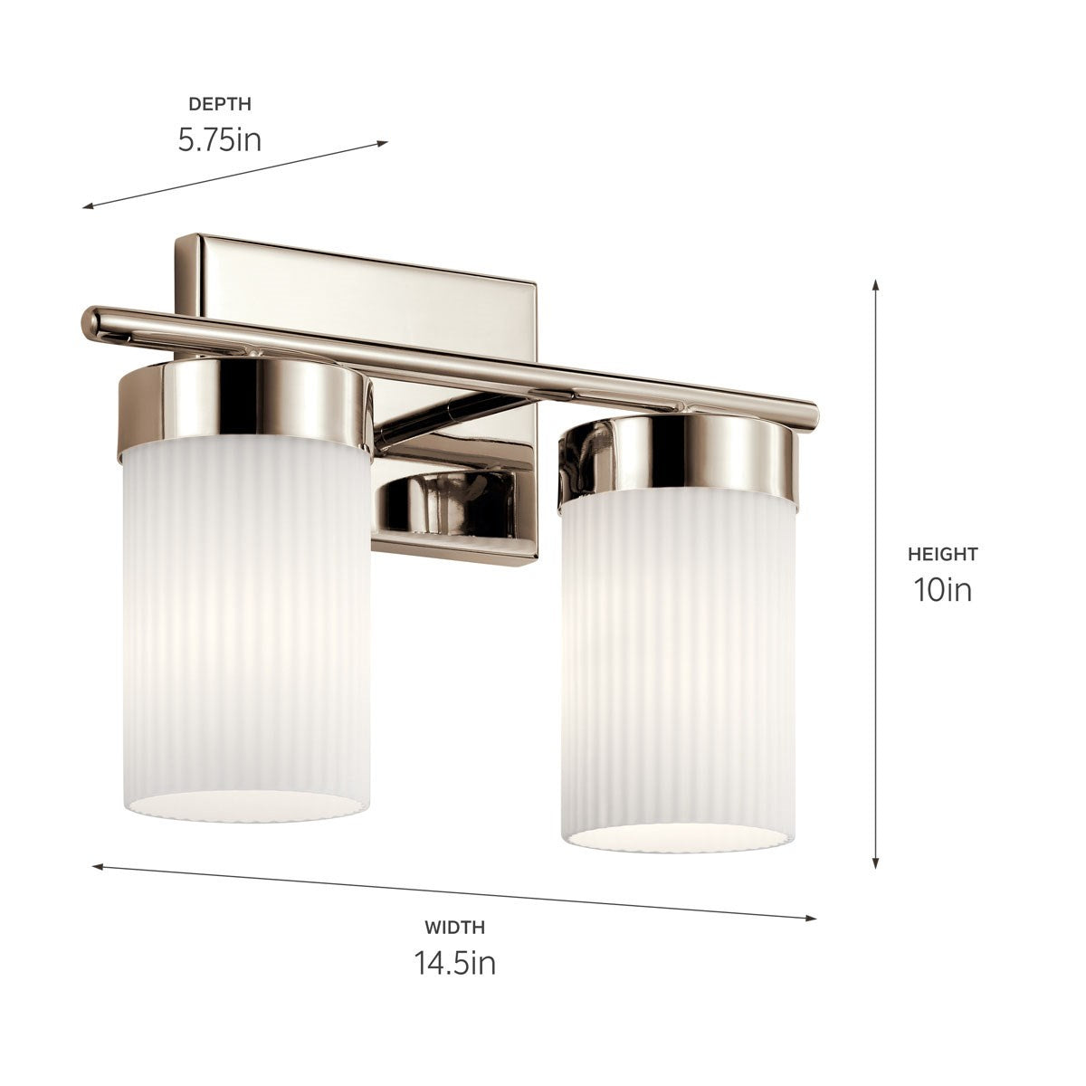 Applique de salle de bain 2 lumières | Ciona
