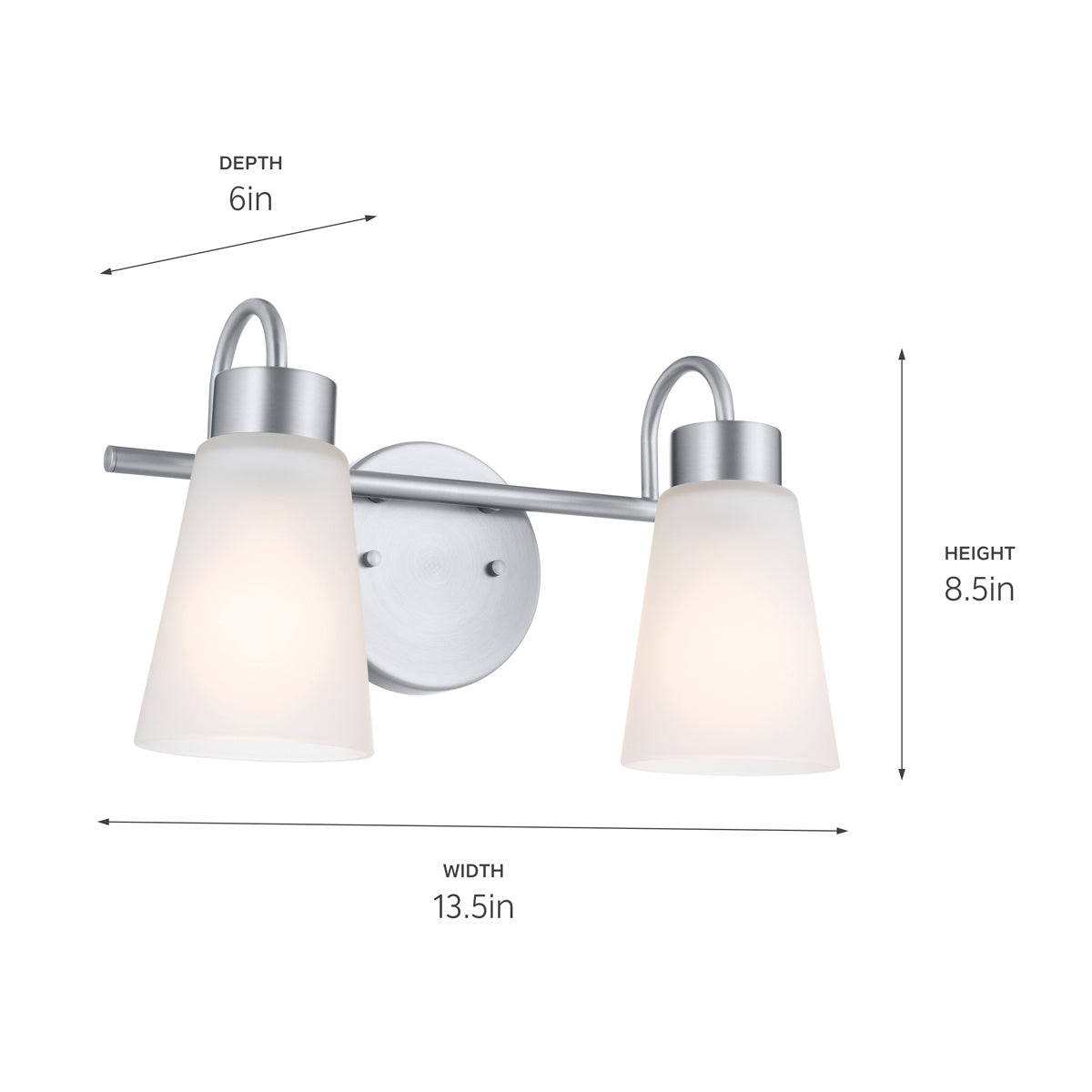 Applique de salle de bain 2 lumières | Erma