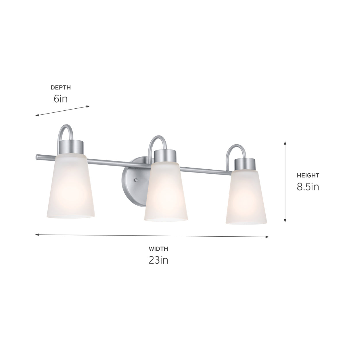 Applique de salle de bain 3 lumières | Erma