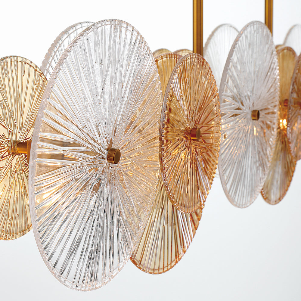 Lustre linéaire 8 lumières | Sue-Anne