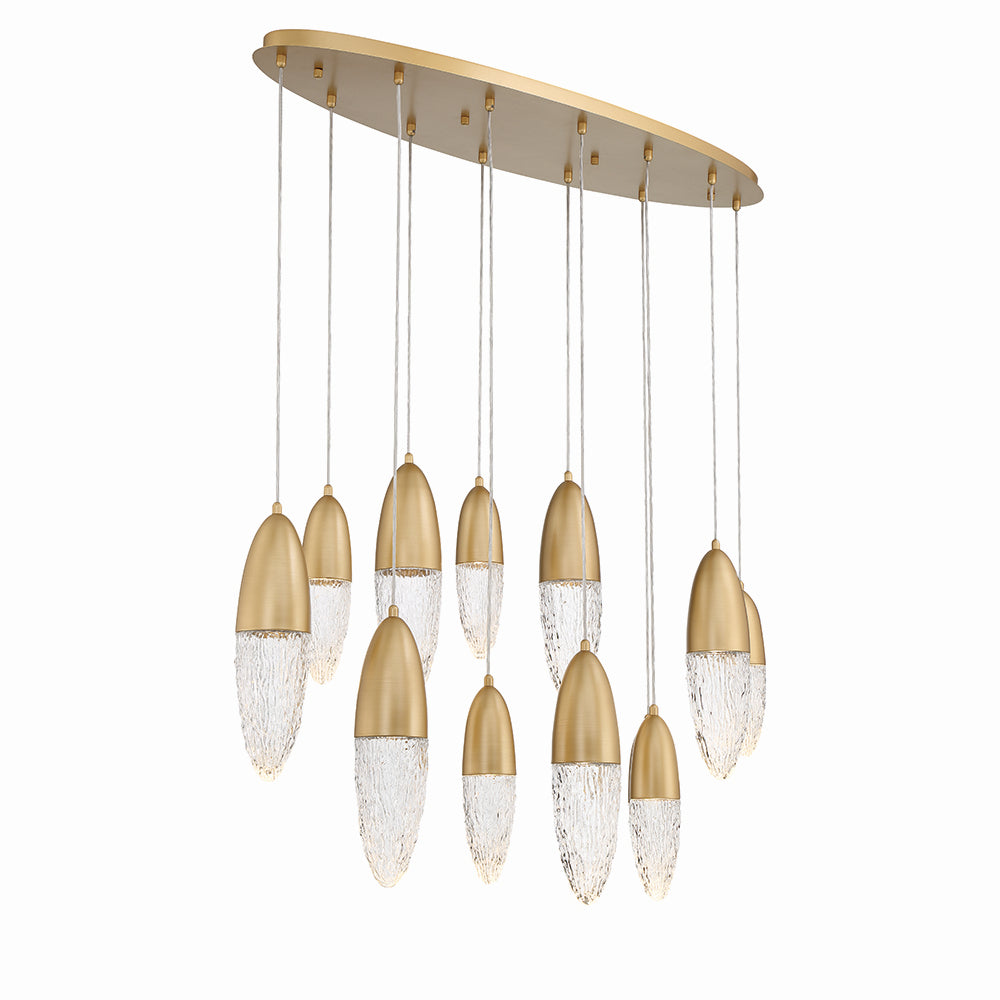 Lustre linéaire 12 lumières | Ecrou