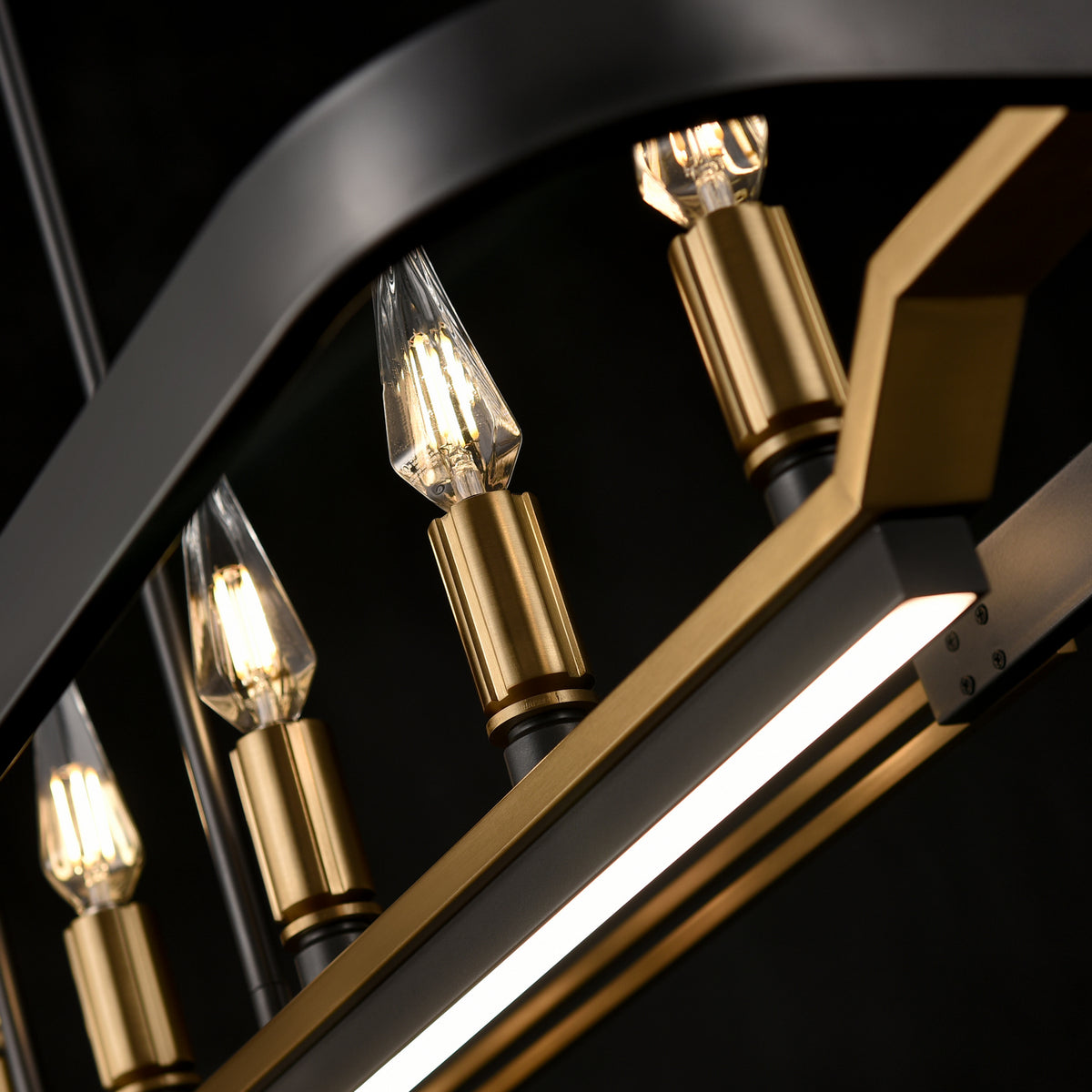 Suspension linéaire 7 lumières | Aletheia Hybrid Cct