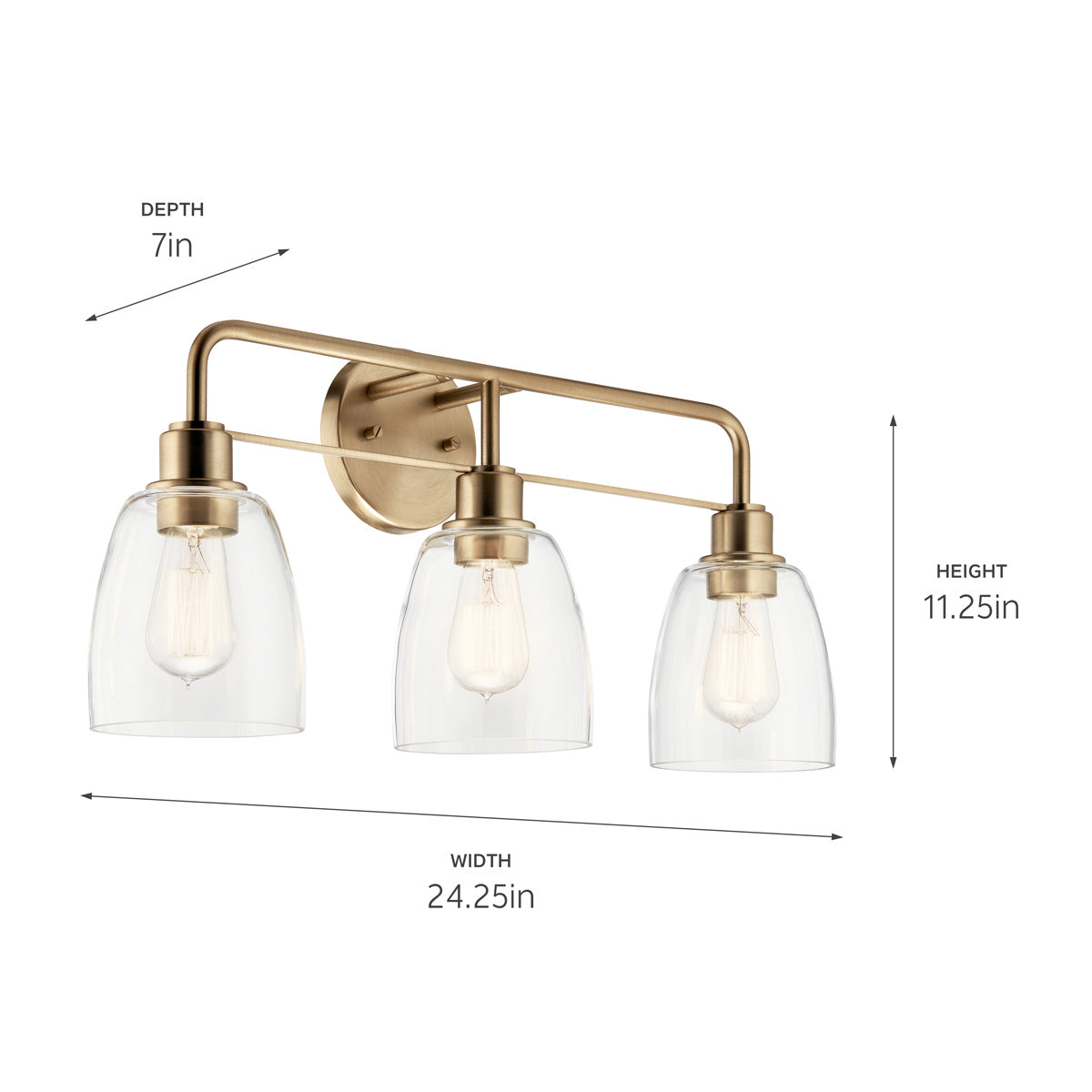 Applique de salle de bain 3 lumières | Meller