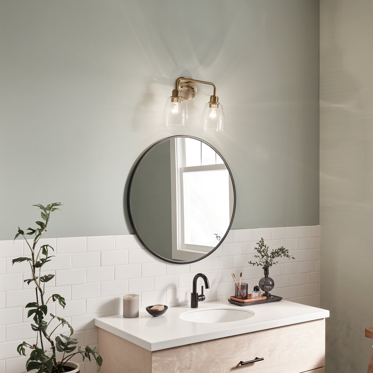Applique de salle de bain 2 lumières | Meller