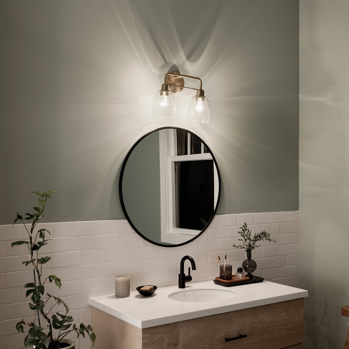 Applique de salle de bain 2 lumières | Meller