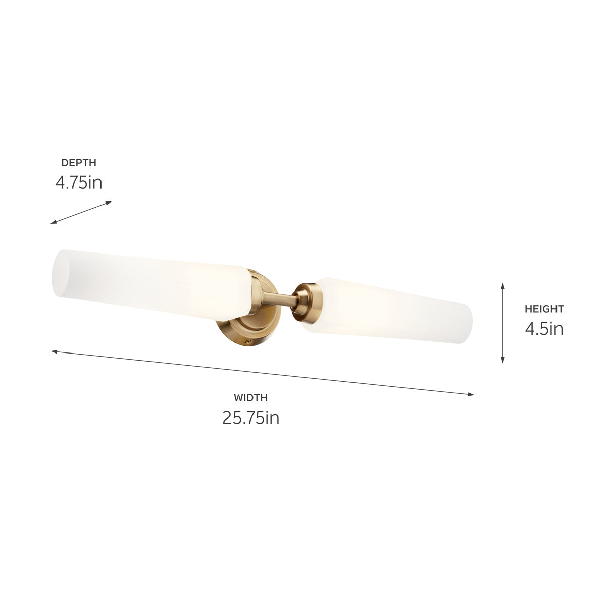Applique de salle de bain 2 lumières | Truby