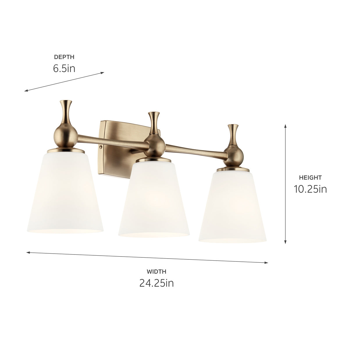 Applique de salle de bain 3 lumières | Cosabella