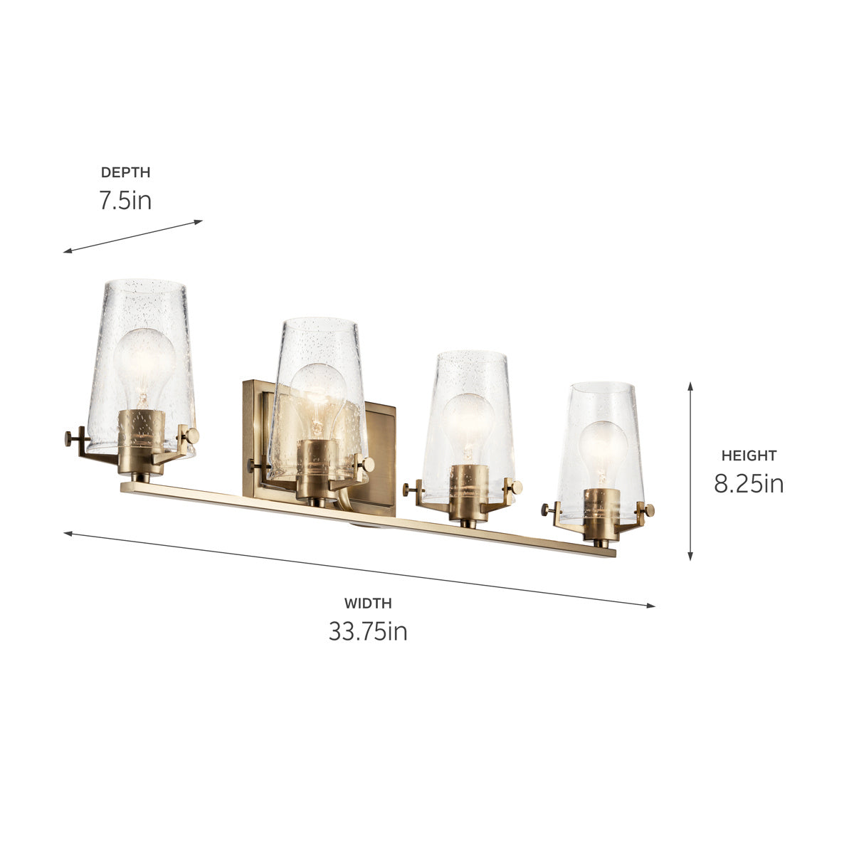 Applique de salle de bain 4 lumières | Alton