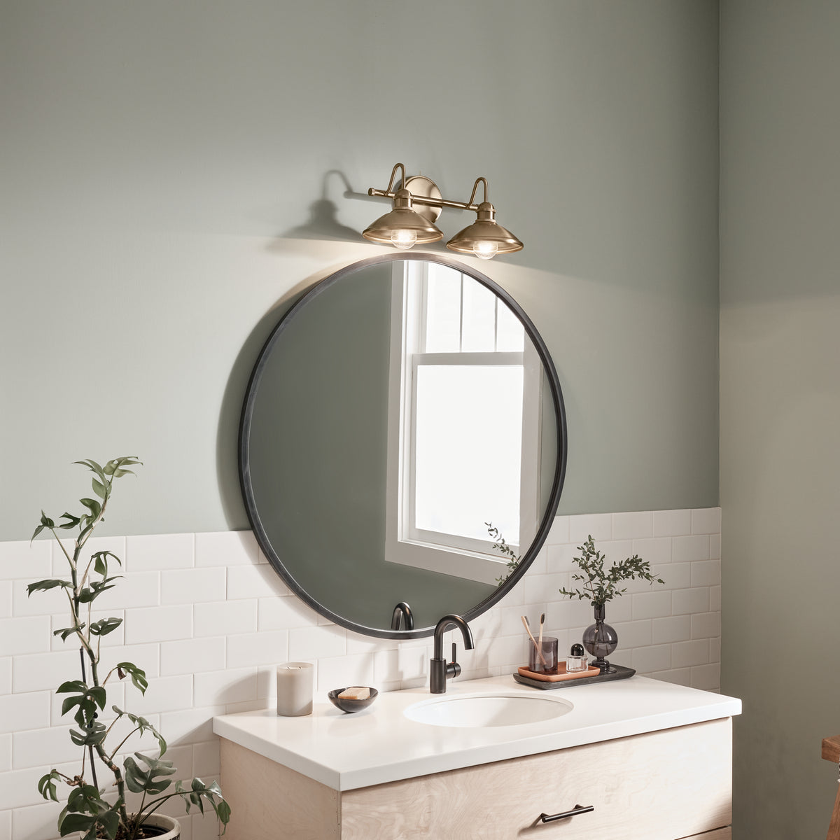 Applique de salle de bain 2 lumières | Clyde