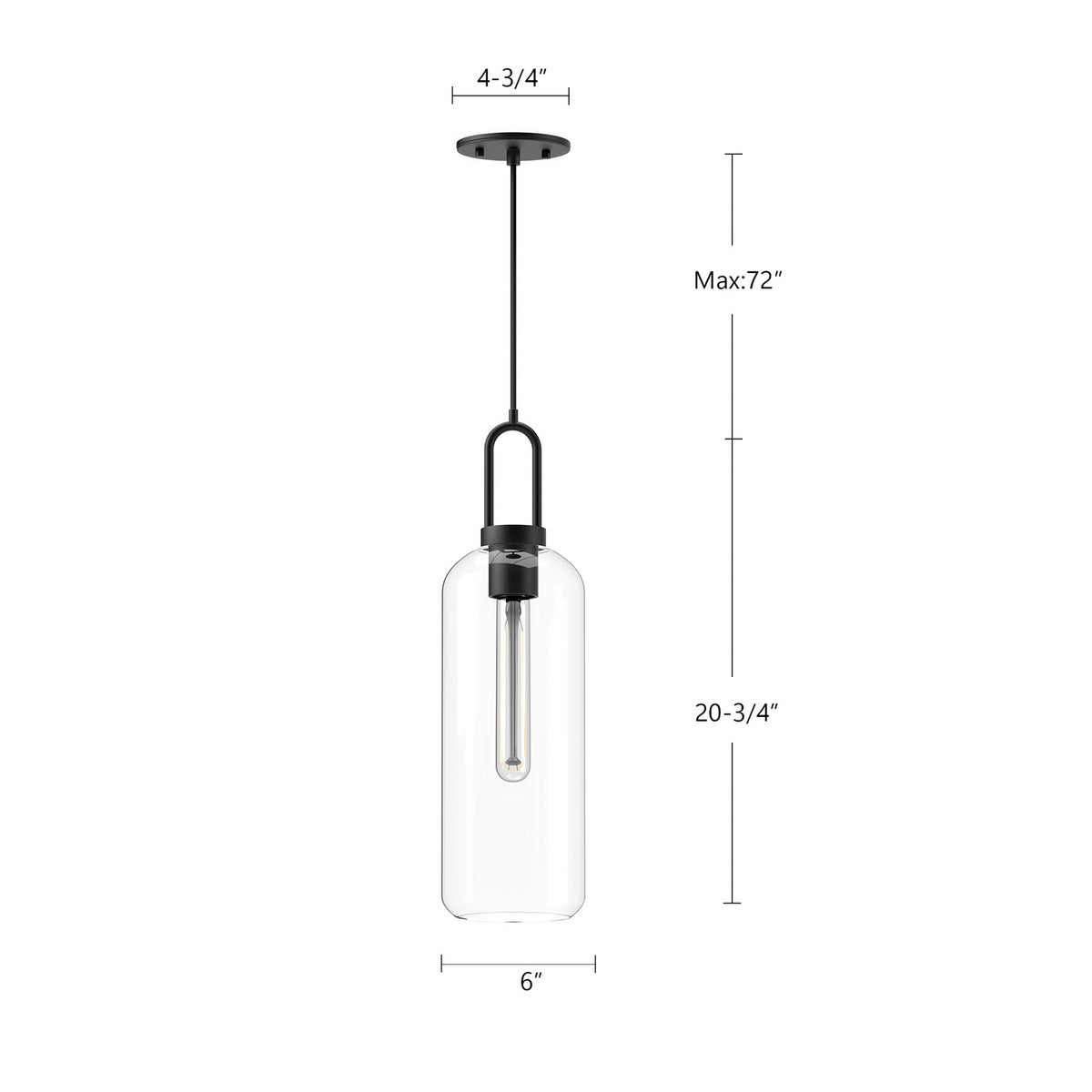 Suspension 1 lumière | Soji