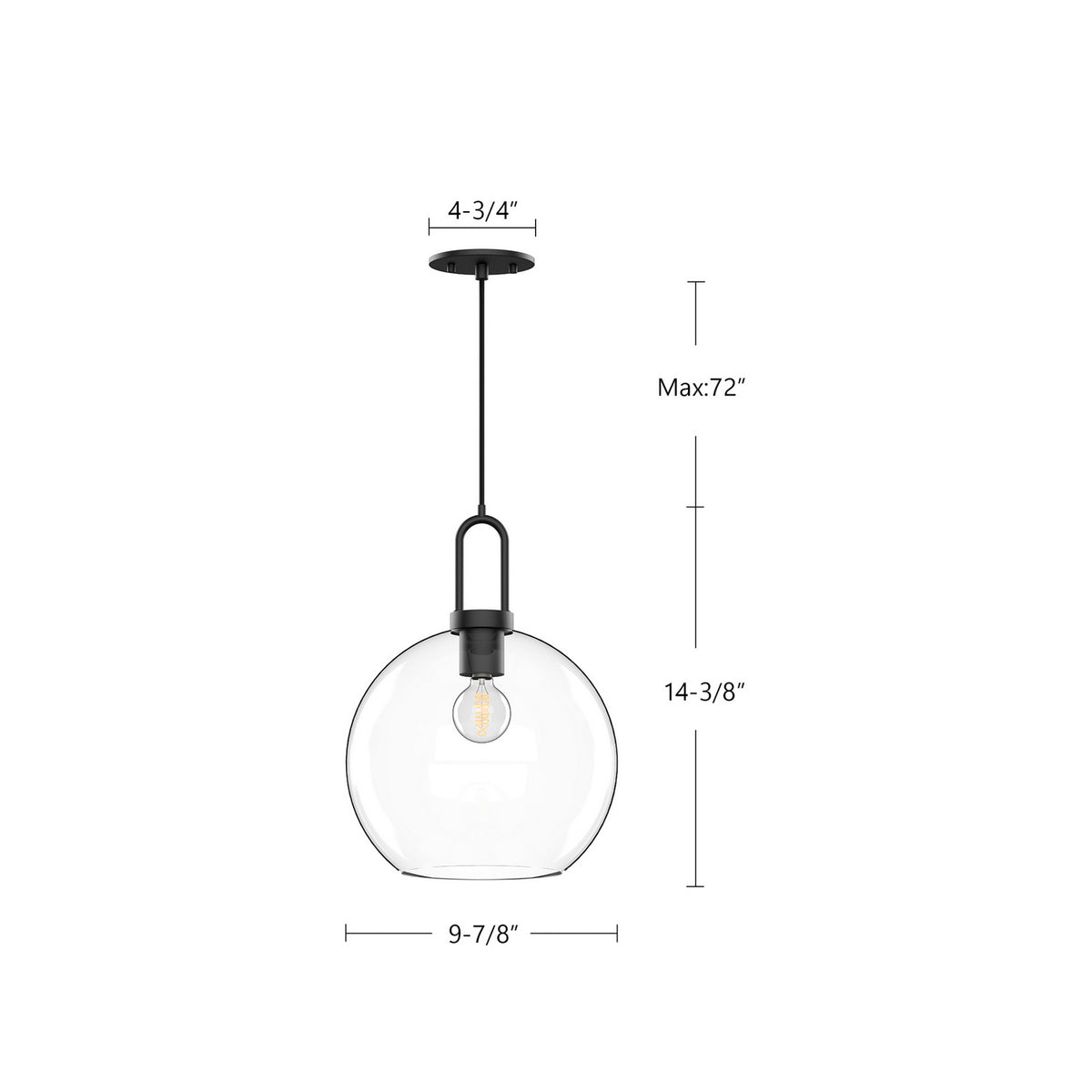 Suspension 1 lumière | Soji